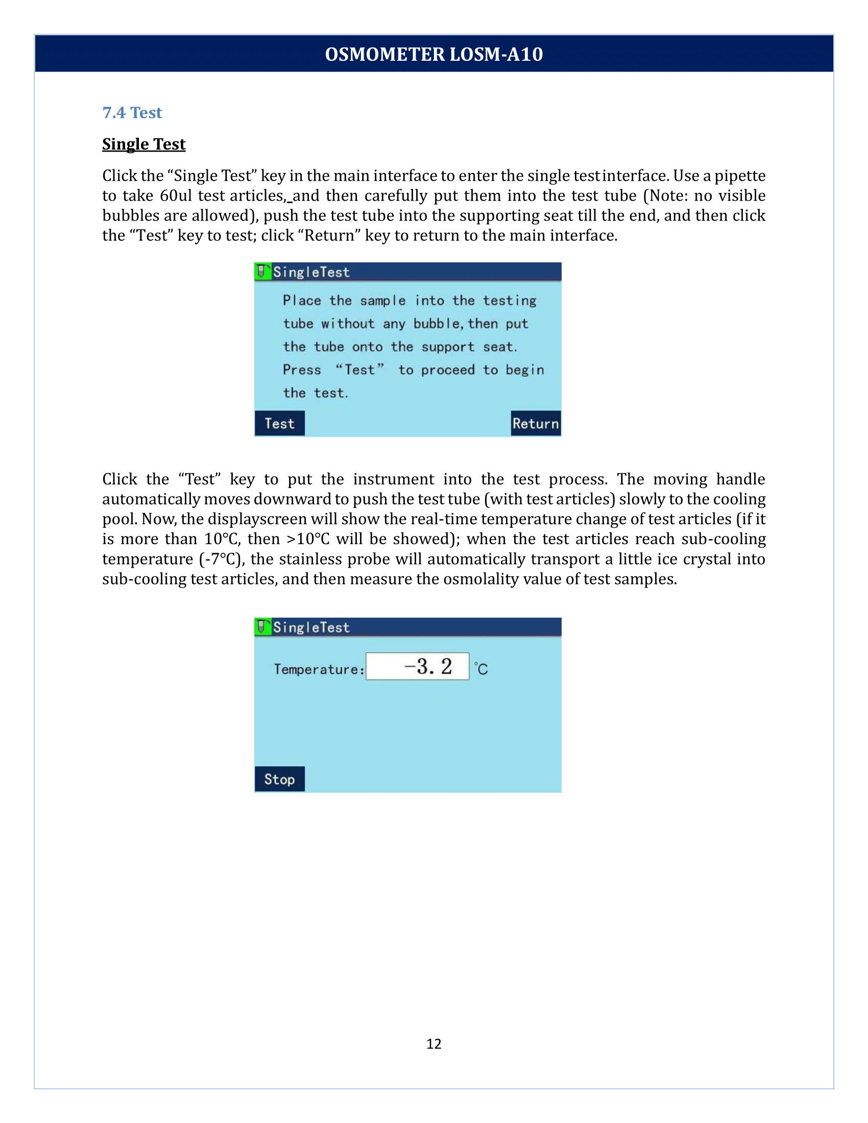 Osmometer LOSM-A10 Manual