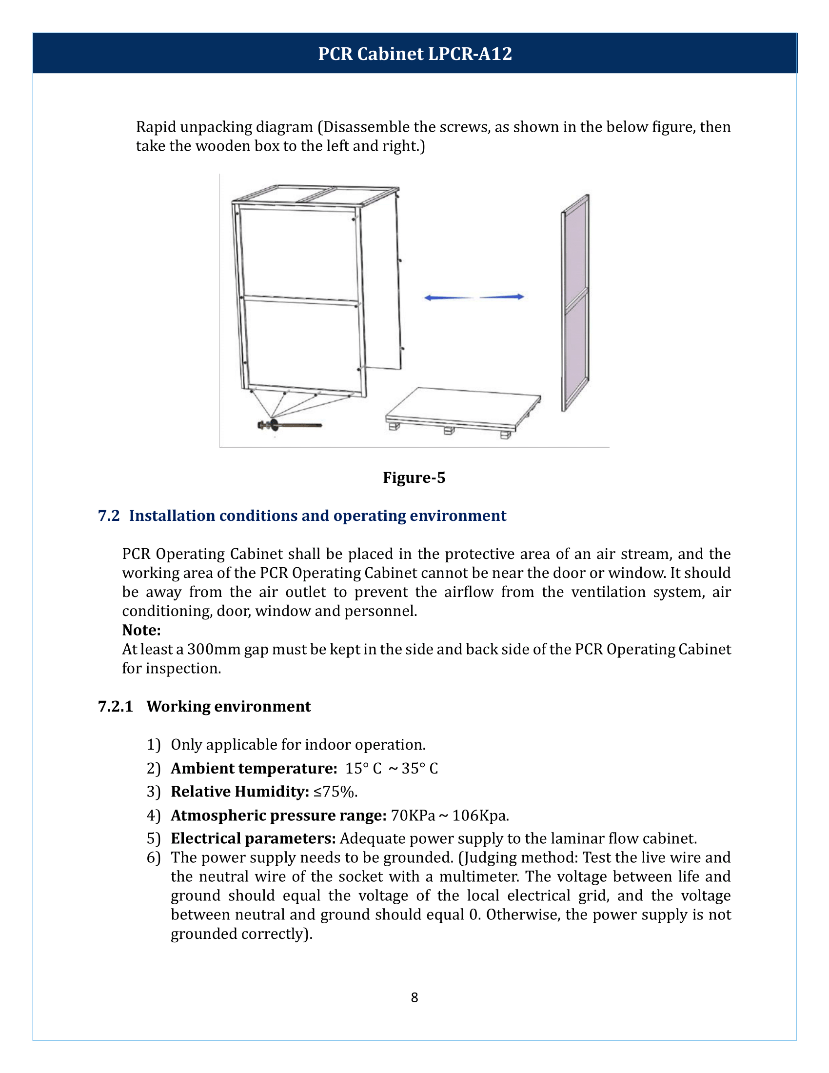 PCR Cabinet LPCR-A12 Manual