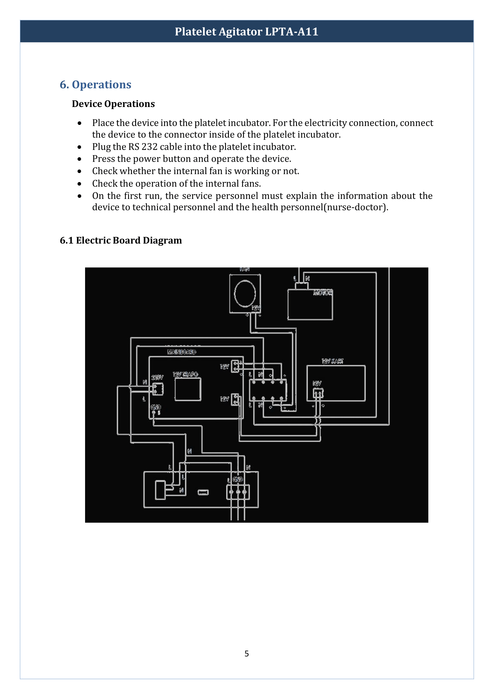 Platelet Agitator LPTA-A11 Manual