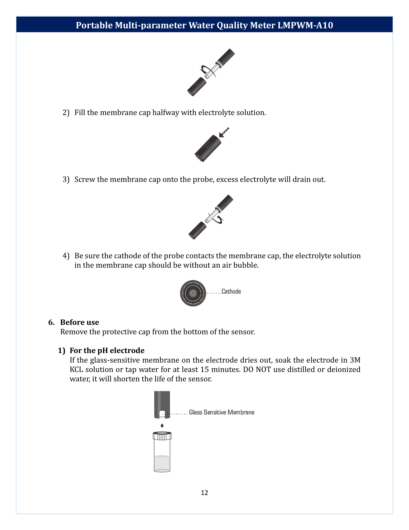 Portable Multi-parameter Water Quality Meter LMPWM-A10 Manual