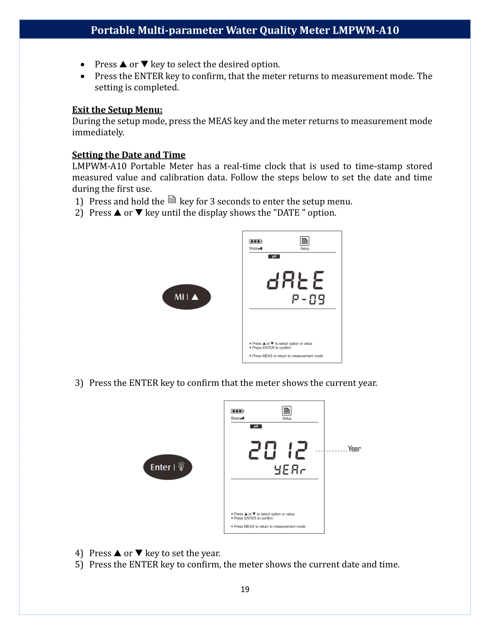 Portable Multi-parameter Water Quality Meter LMPWM-A10 Manual