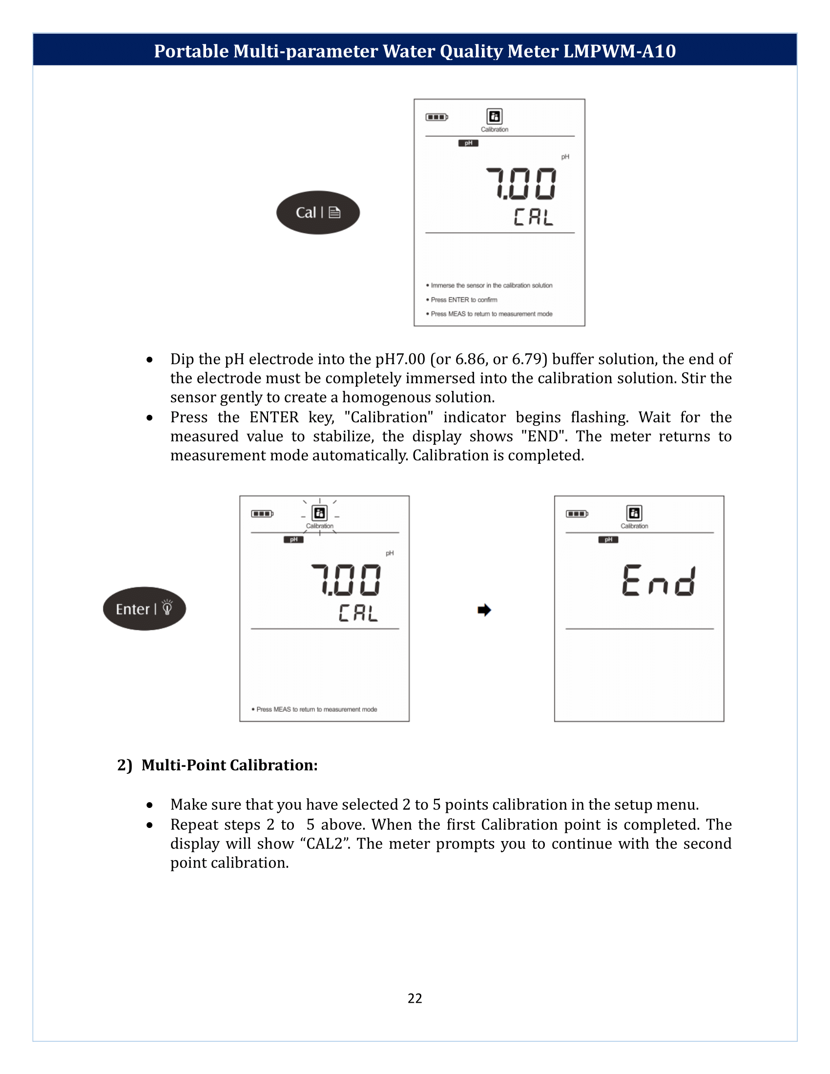 Portable Multi-parameter Water Quality Meter LMPWM-A10 Manual