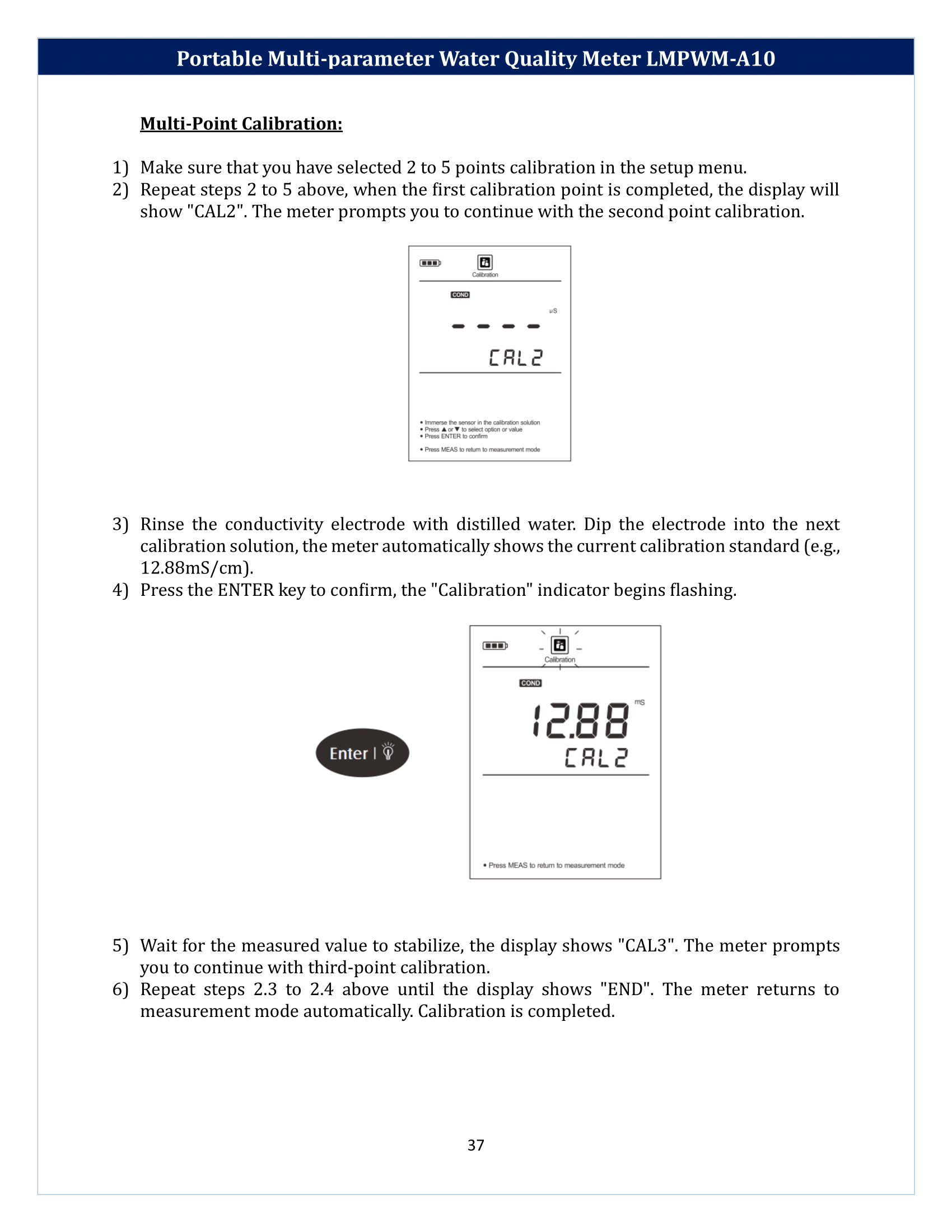 Portable Multi-parameter Water Quality Meter LMPWM-A10 Manual