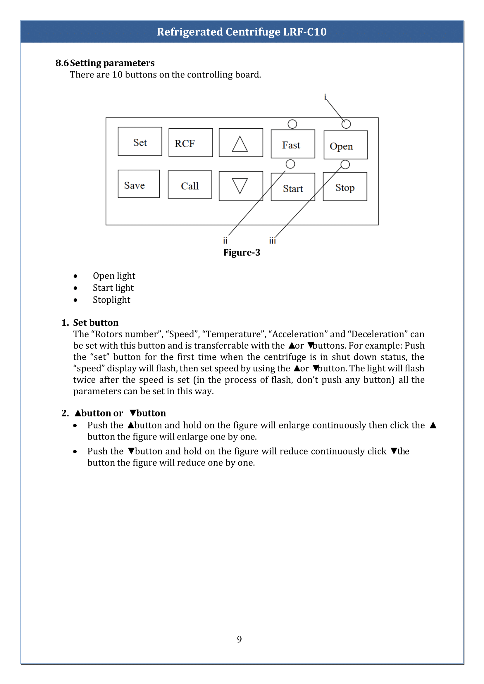 Refrigerated Centrifuge LRF-C10 Manual