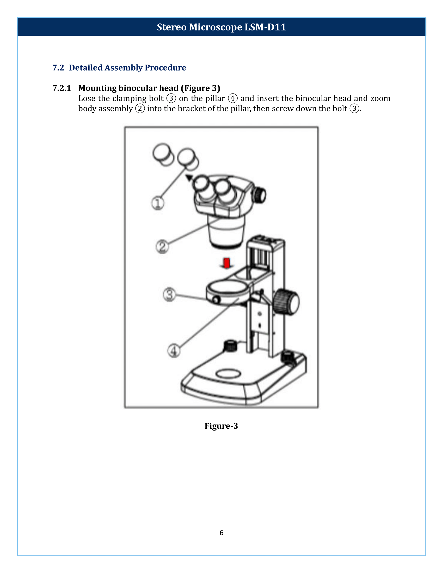 Stereo Microscope LSM-D11 Manual