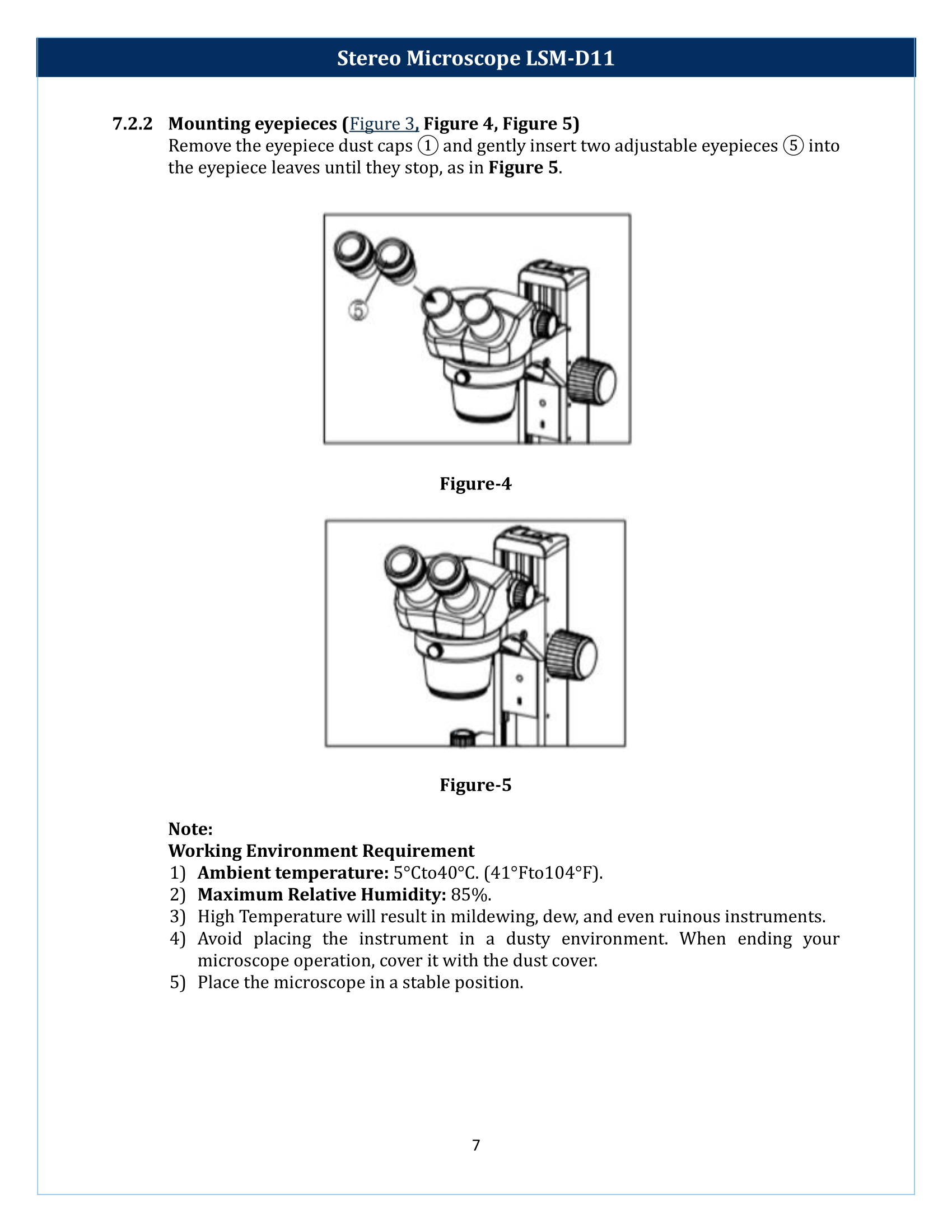 Stereo Microscope LSM-D11 Manual
