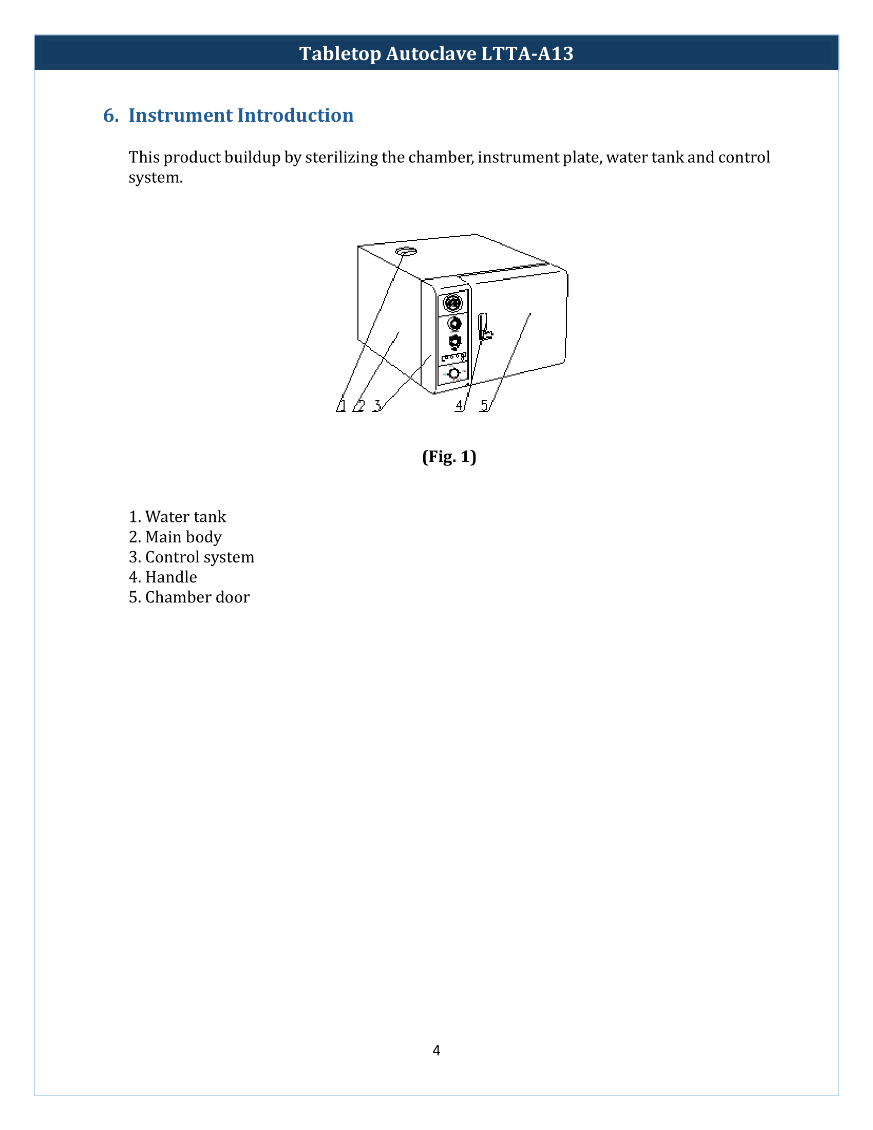 Tabletop Autoclave LTTA-A13 Manual
