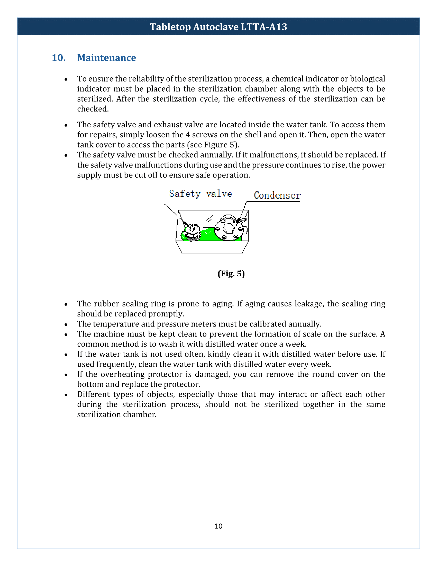 Tabletop Autoclave LTTA-A13 Manual