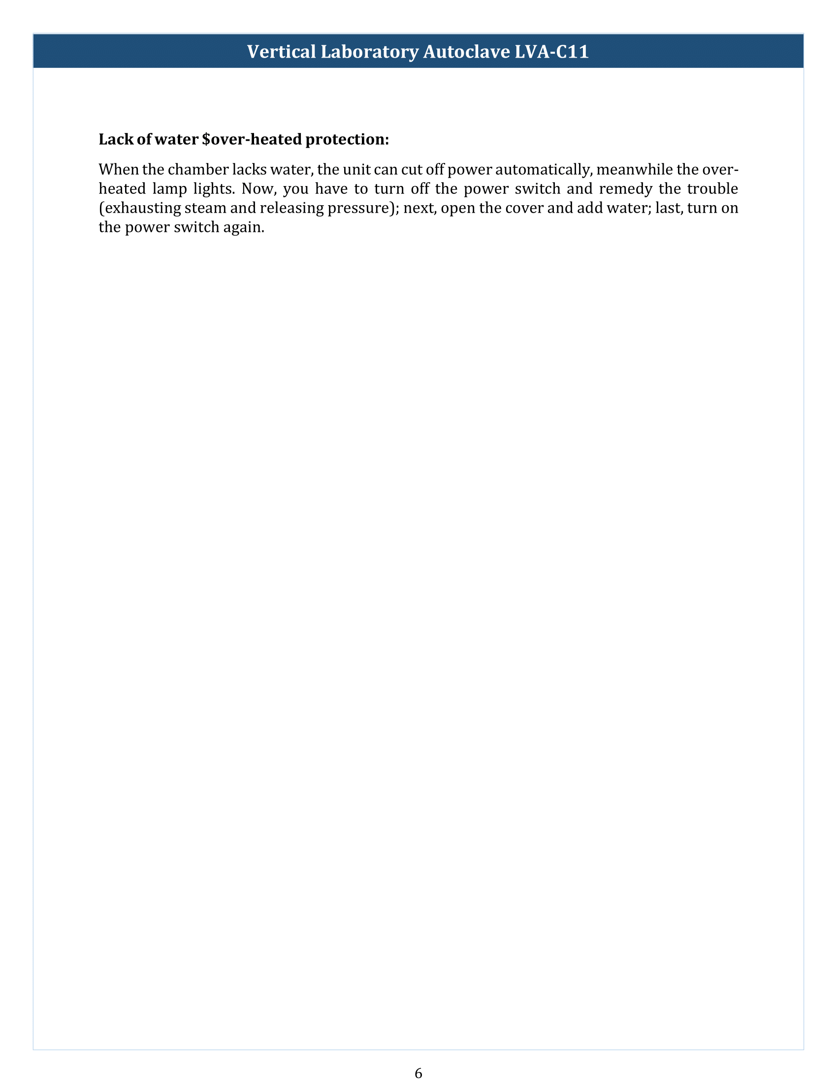 Vertical Laboratory Autoclave LVA-C11 Manual