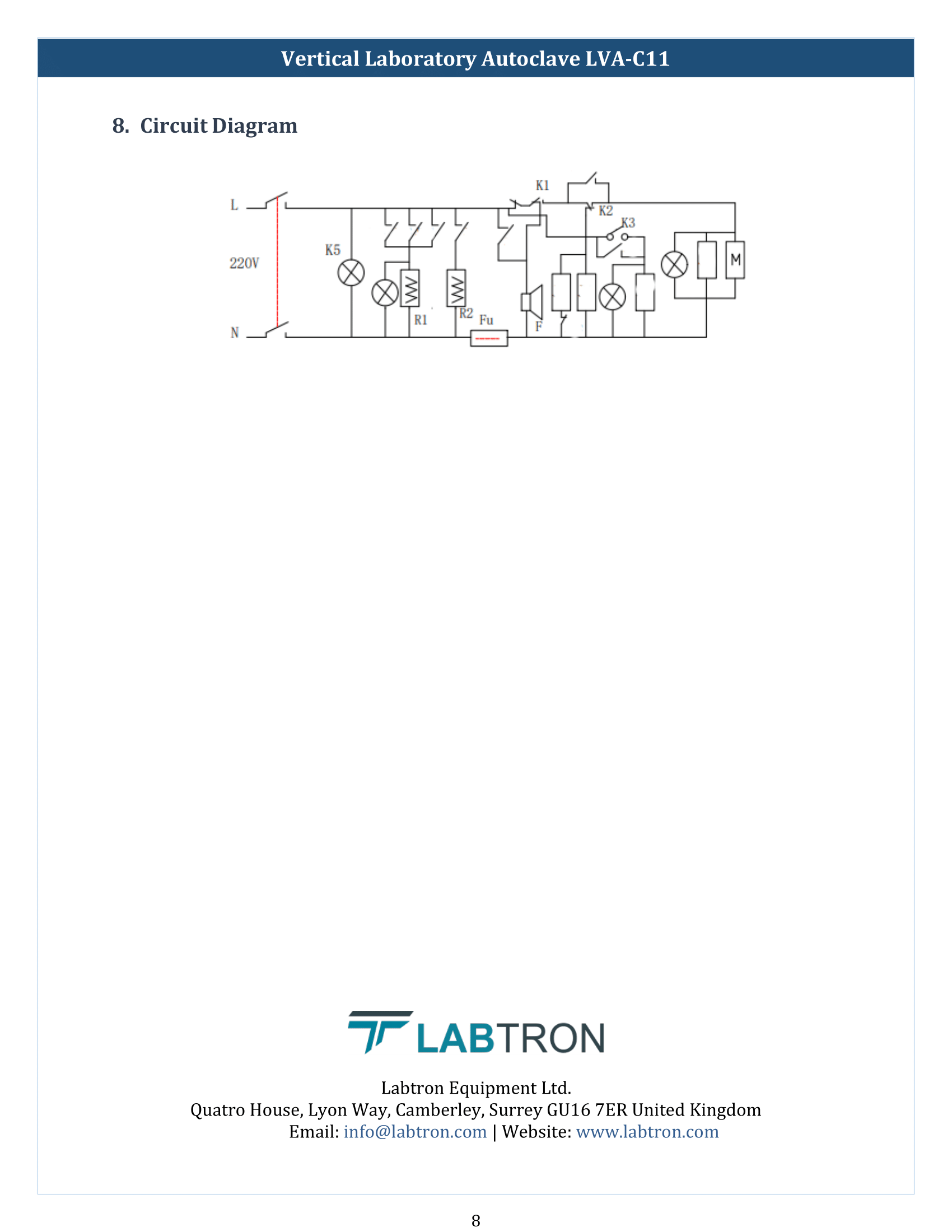 Vertical Laboratory Autoclave LVA-C11 Manual