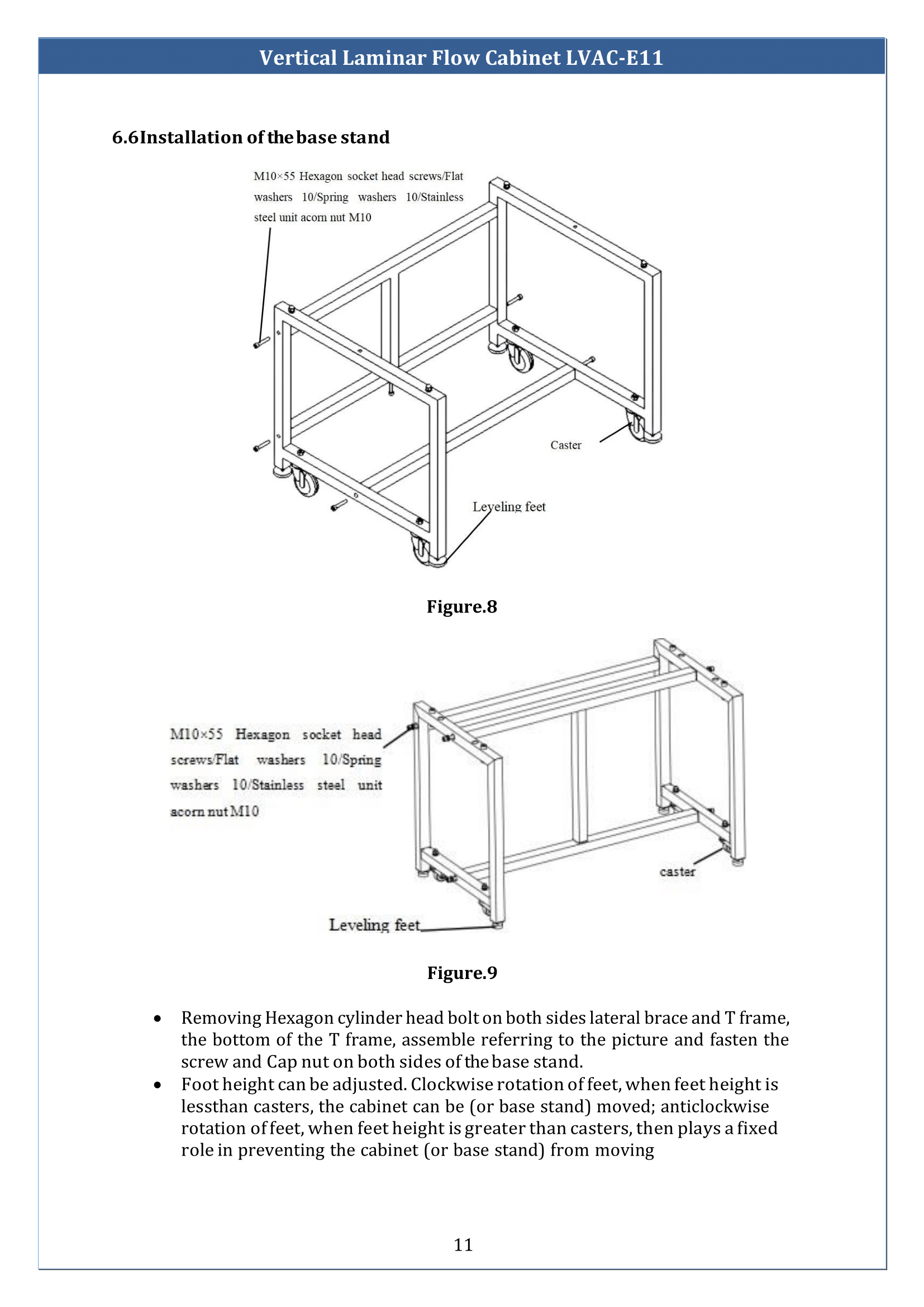 Vertical Laminar Flow Cabinet LVAC-E11 Manual