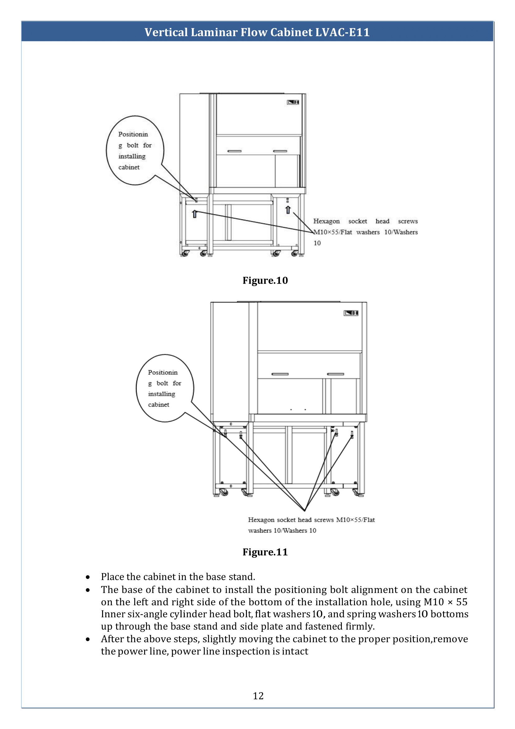 Vertical Laminar Flow Cabinet LVAC-E11 Manual