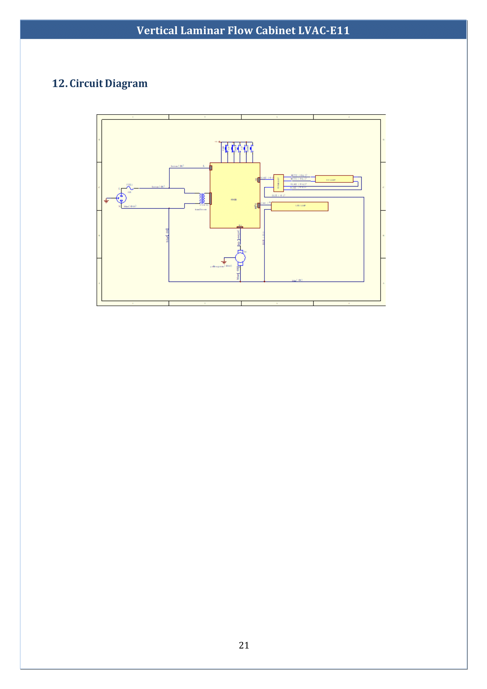 Vertical Laminar Flow Cabinet LVAC-E11 Manual
