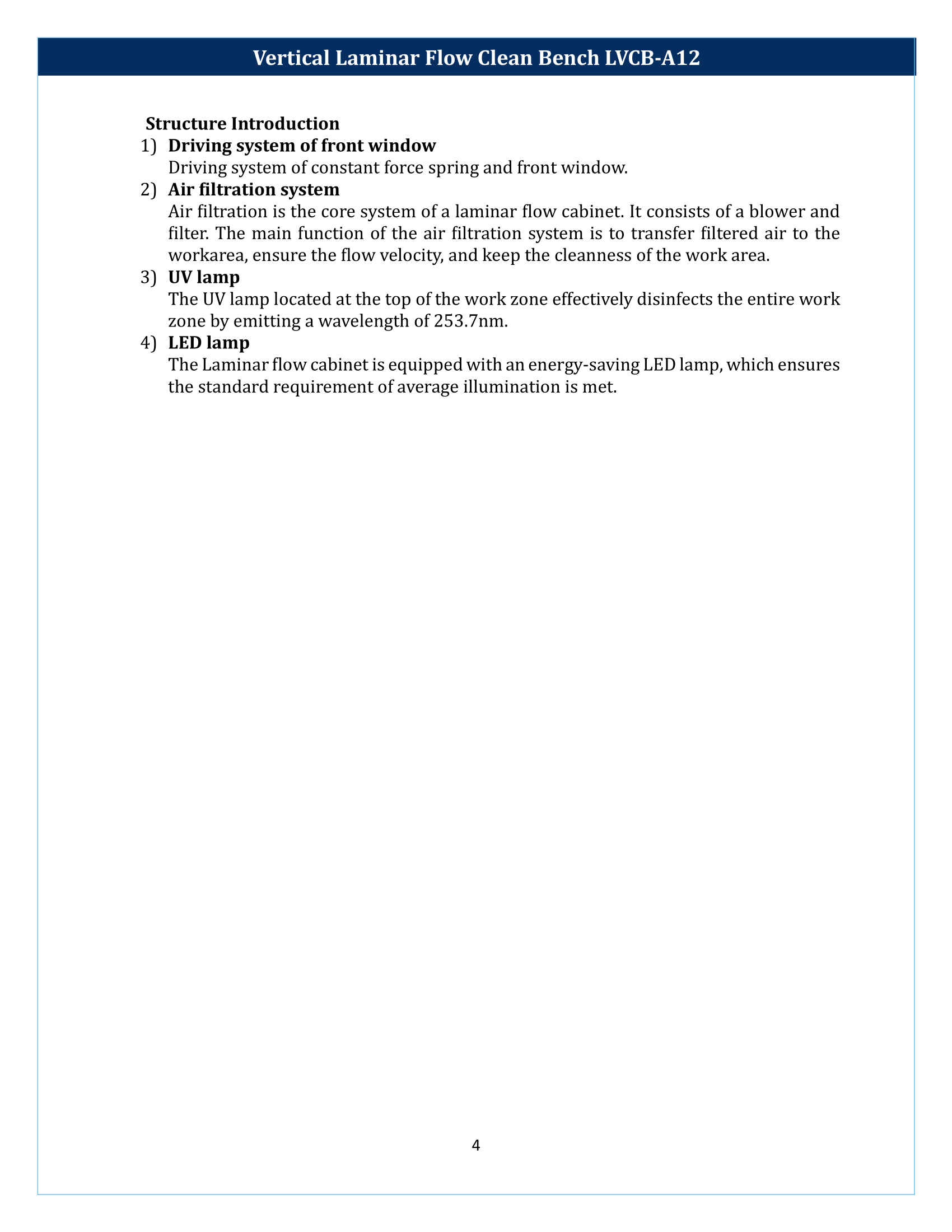 Vertical laminar flow clean bench LVCB-A12 Manual