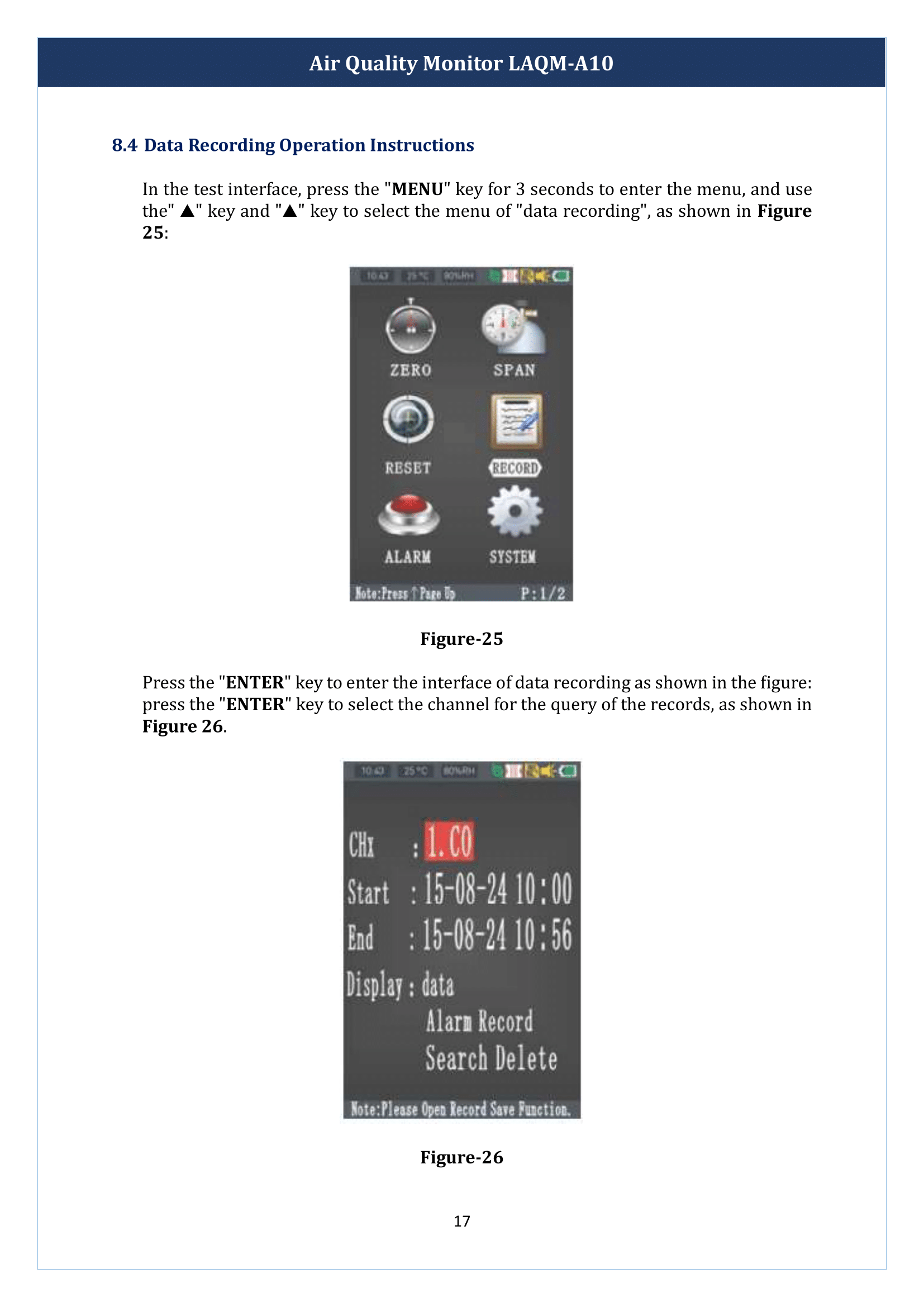 Air Quality Monitor LAQM-A10 Manual