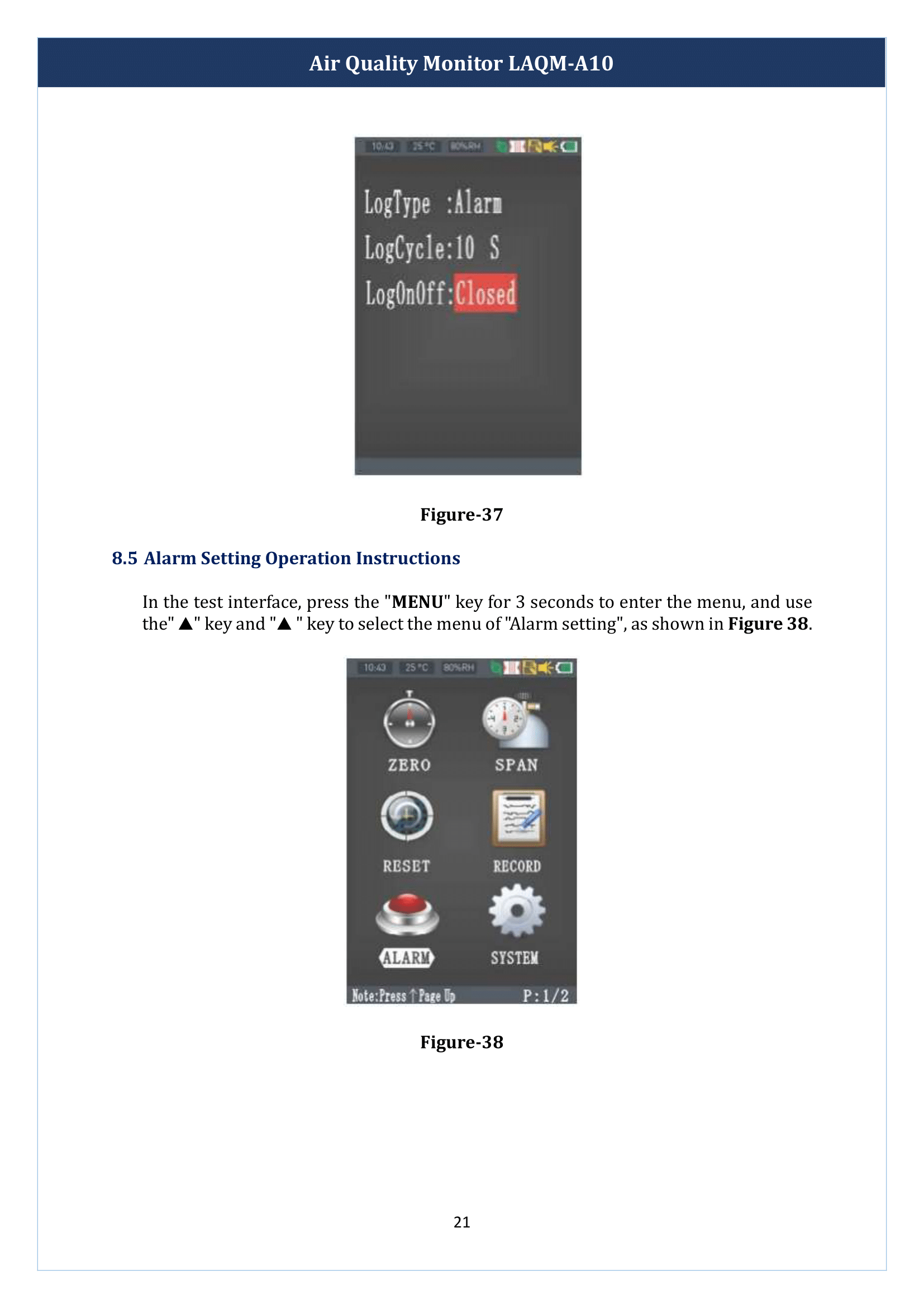 Air Quality Monitor LAQM-A10 Manual