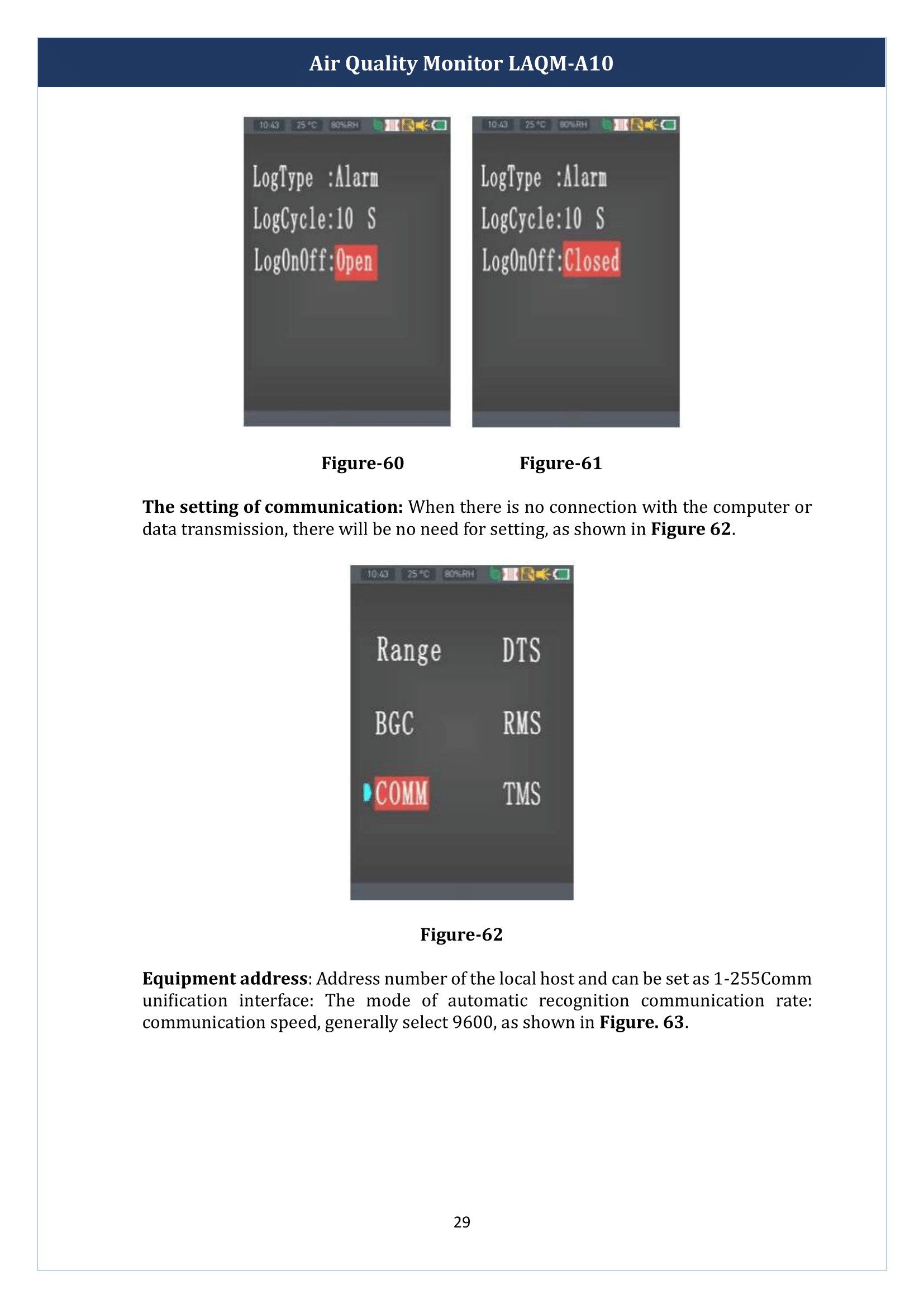 Air Quality Monitor LAQM-A10 Manual