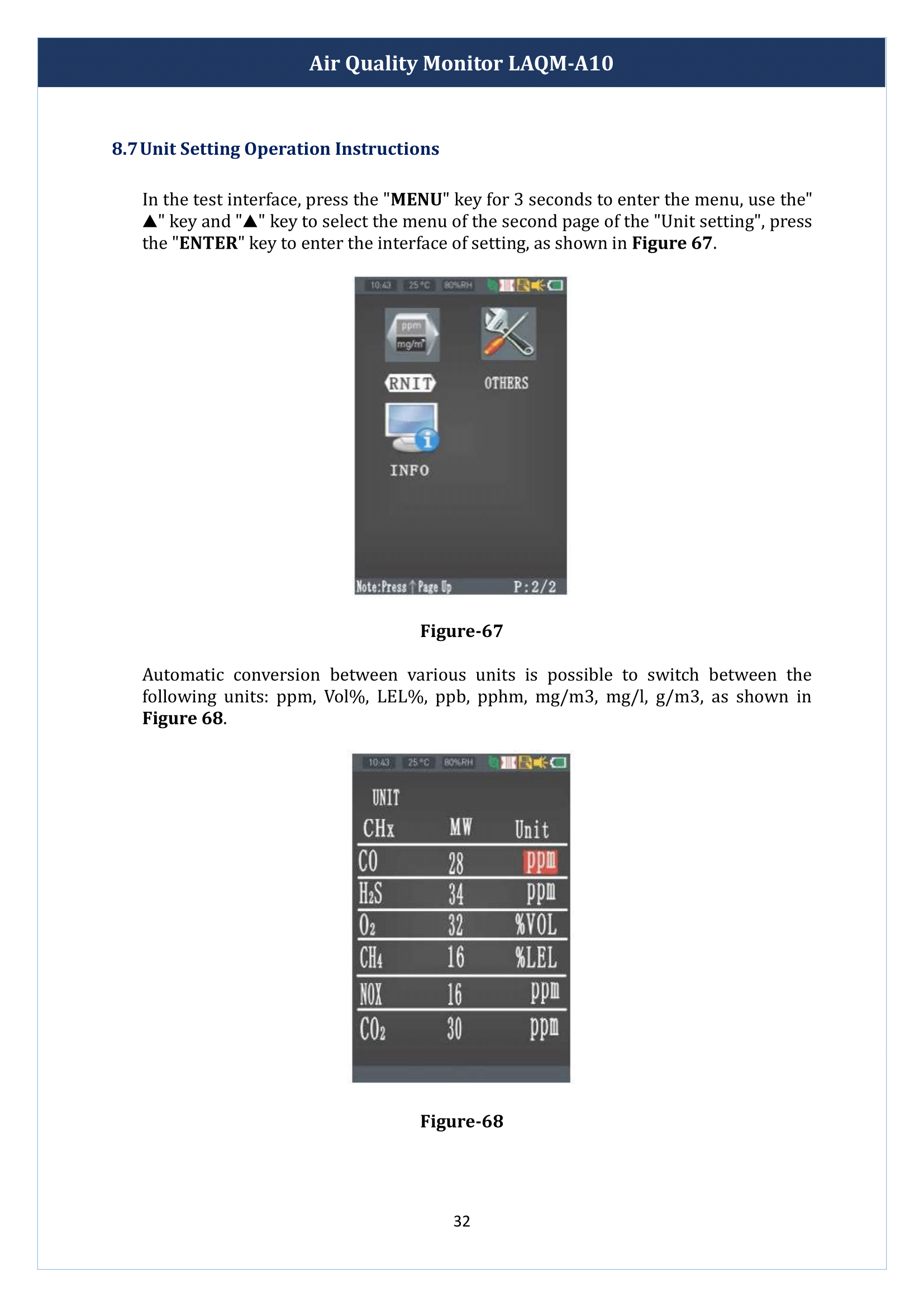 Air Quality Monitor LAQM-A10 Manual