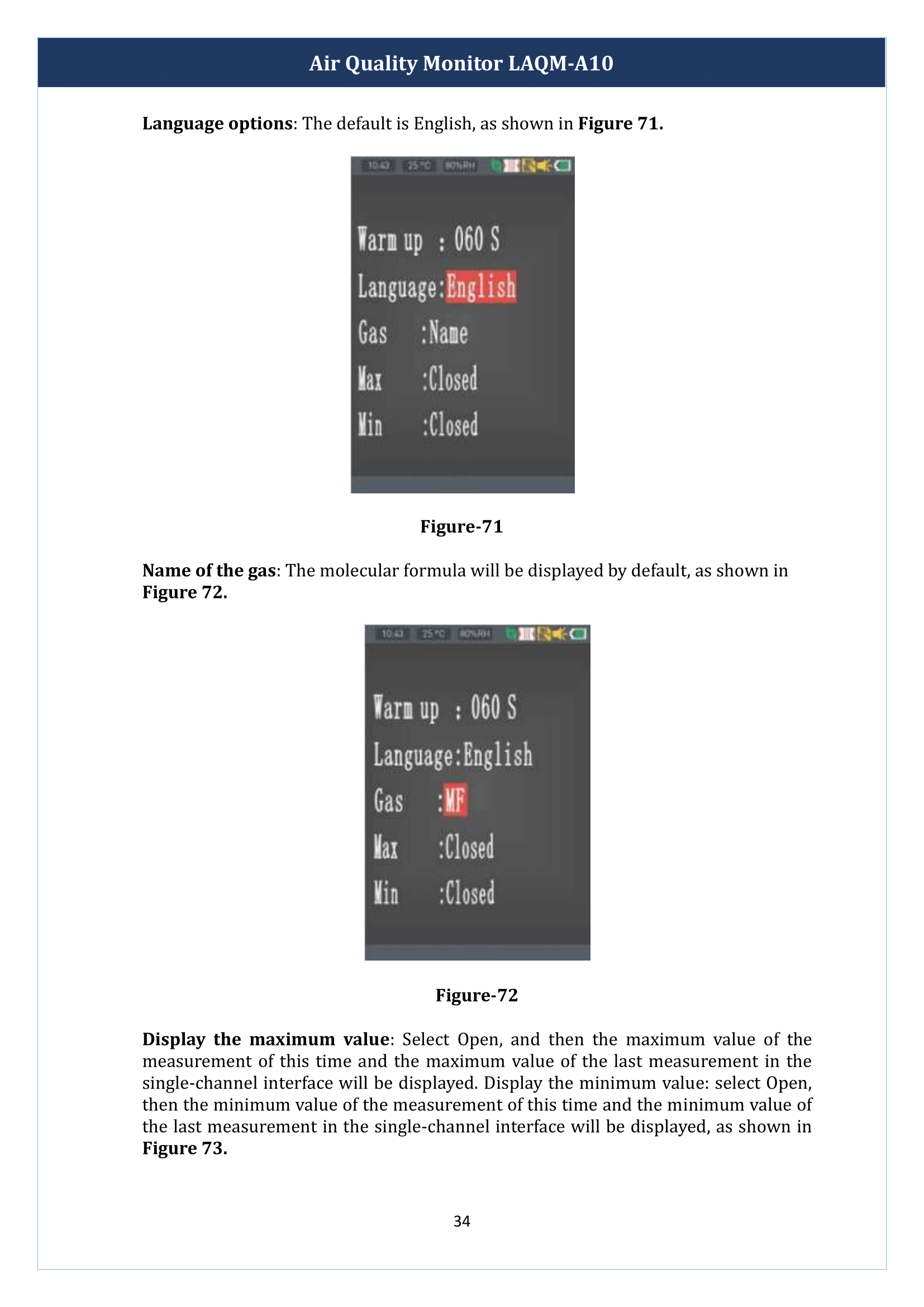 Air Quality Monitor LAQM-A10 Manual