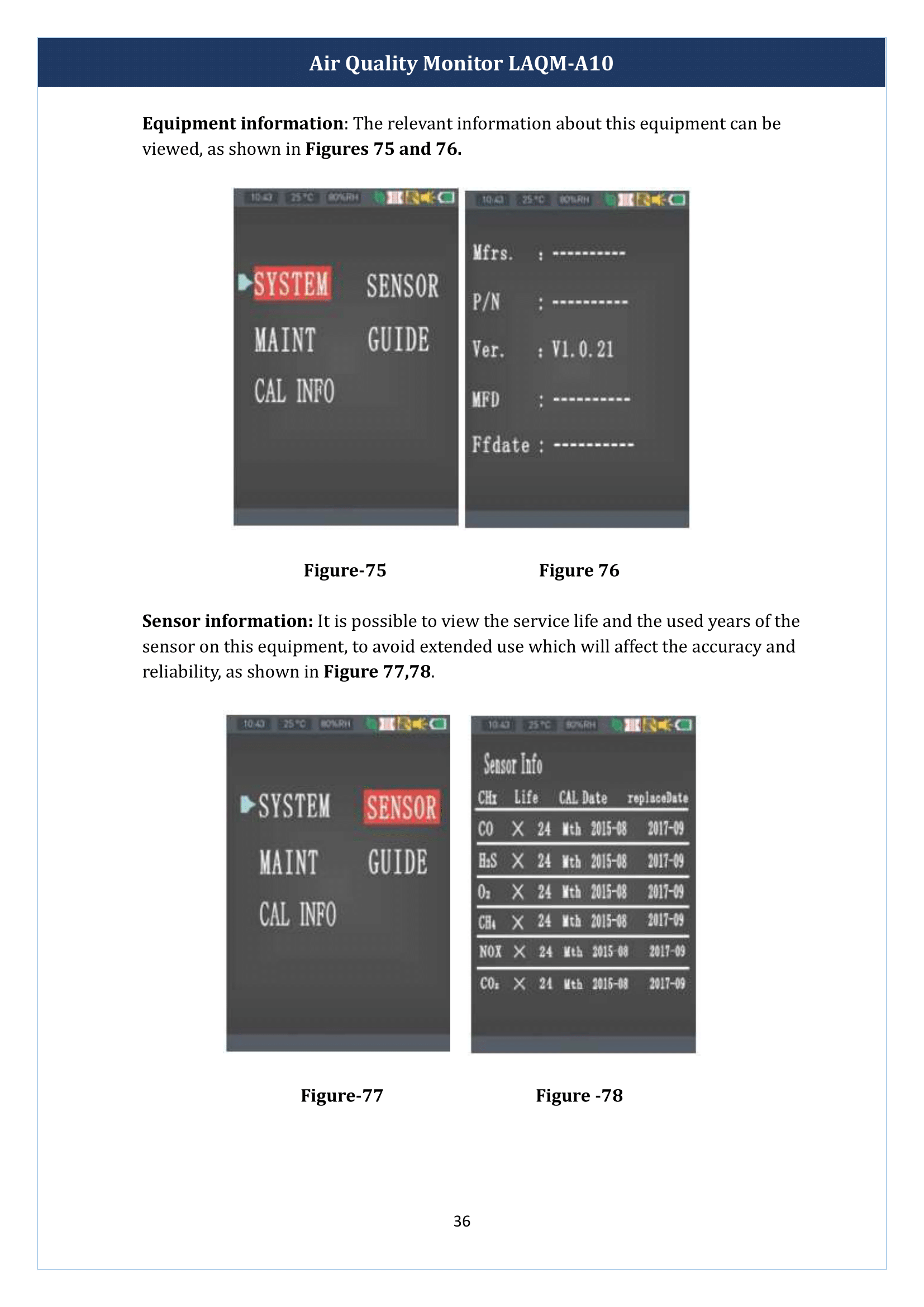 Air Quality Monitor LAQM-A10 Manual