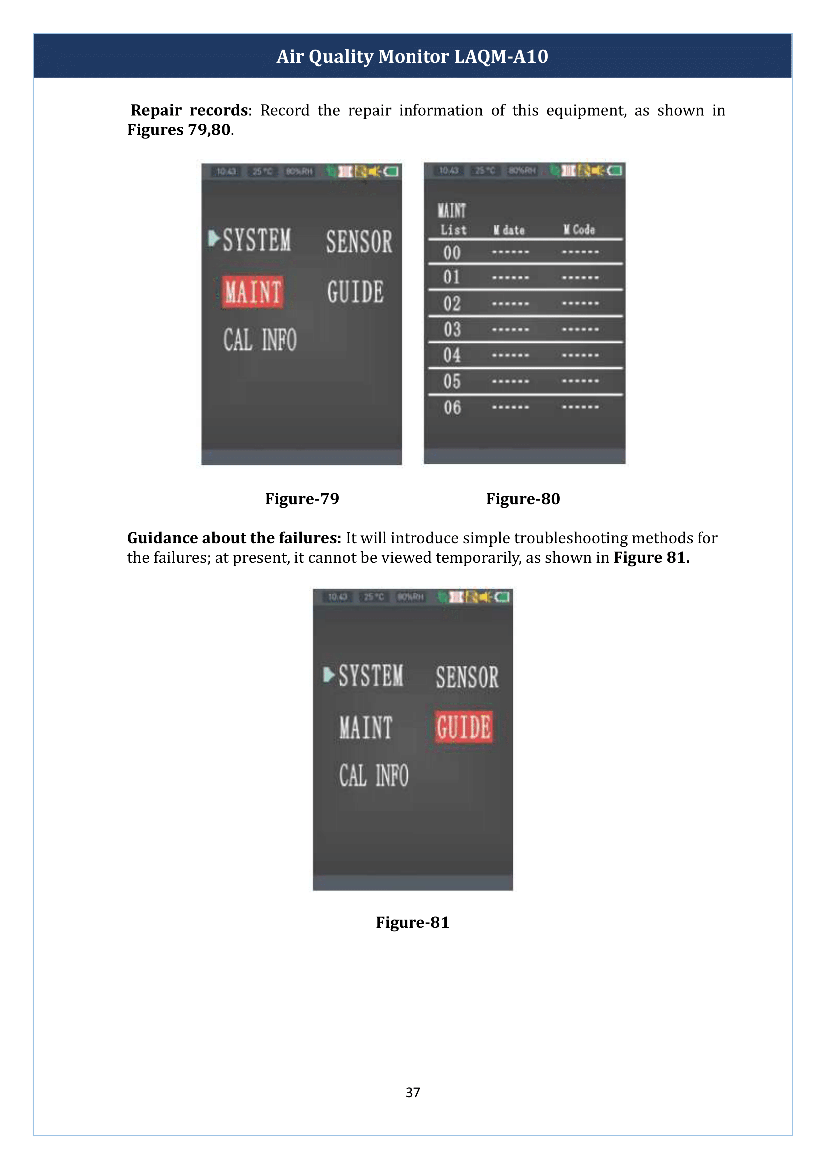 Air Quality Monitor LAQM-A10 Manual