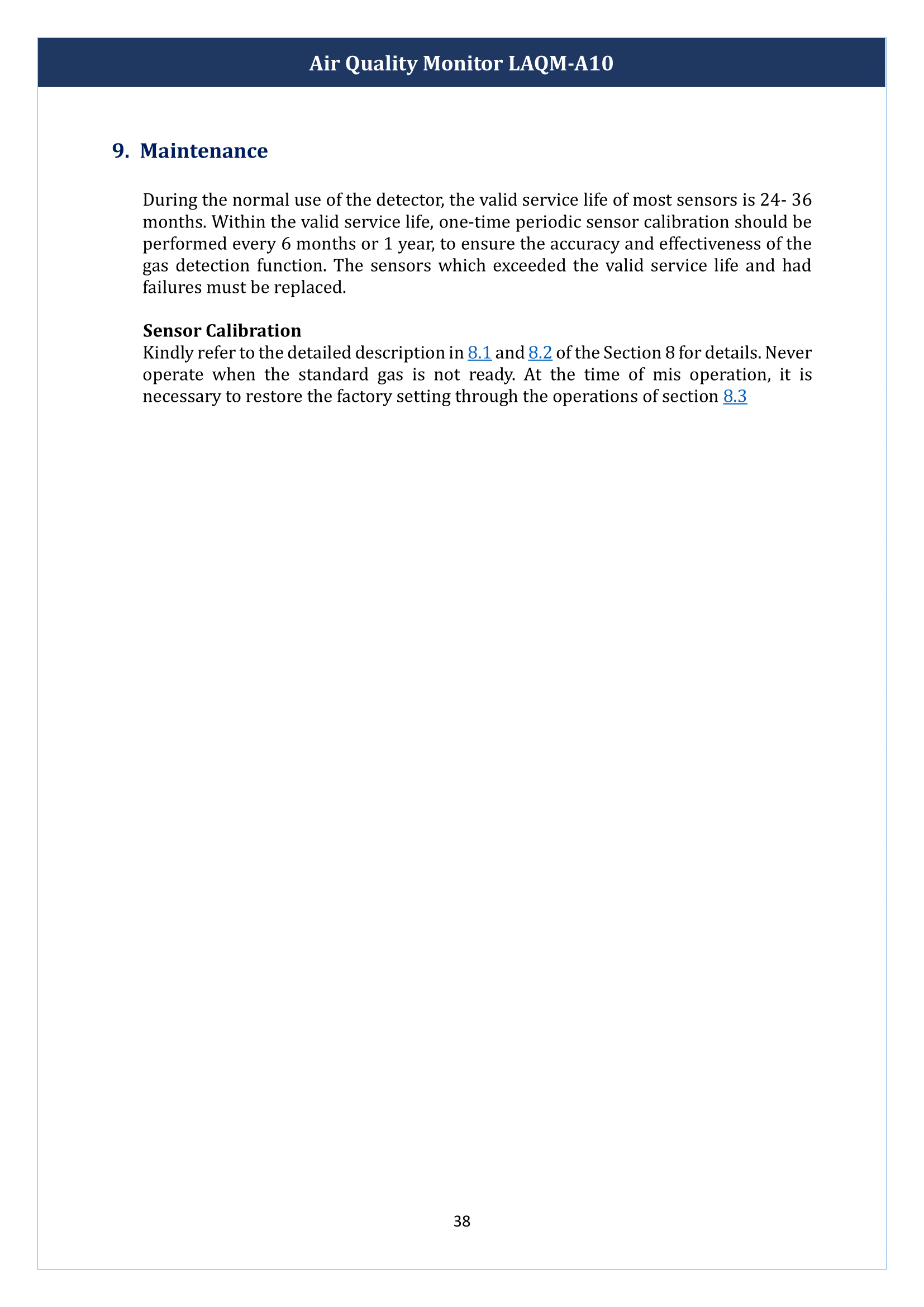 Air Quality Monitor LAQM-A10 Manual
