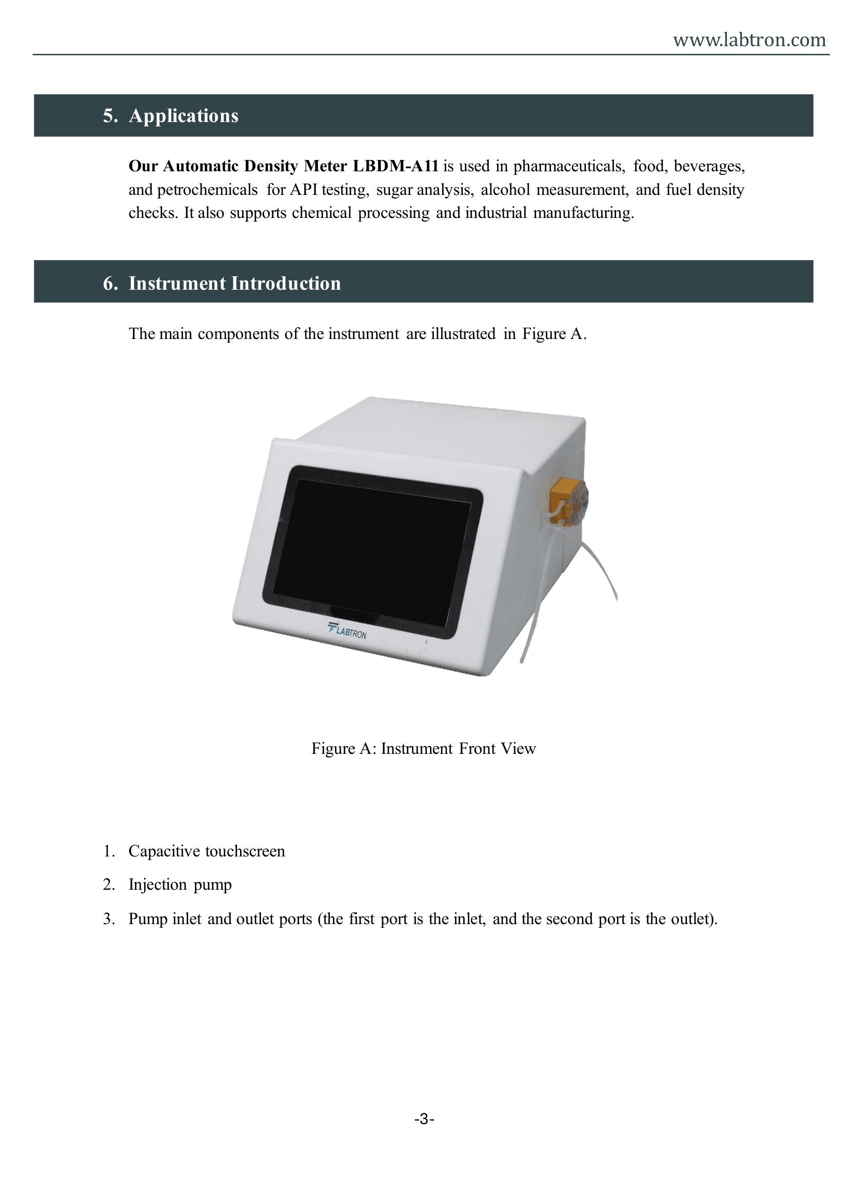 Automatic Density Meter LBDM-A11 Manual