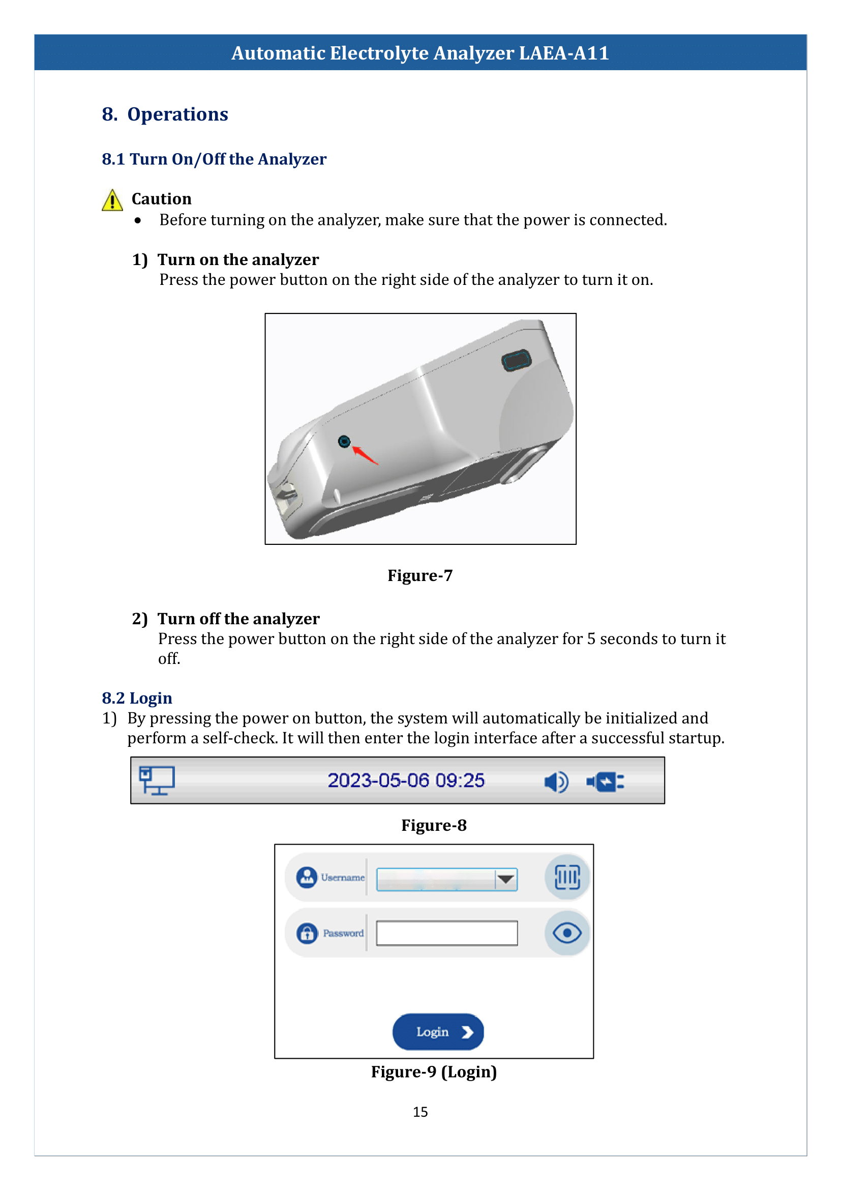 Automatic Electrolyte Analyzer LAEA-A11 Manual