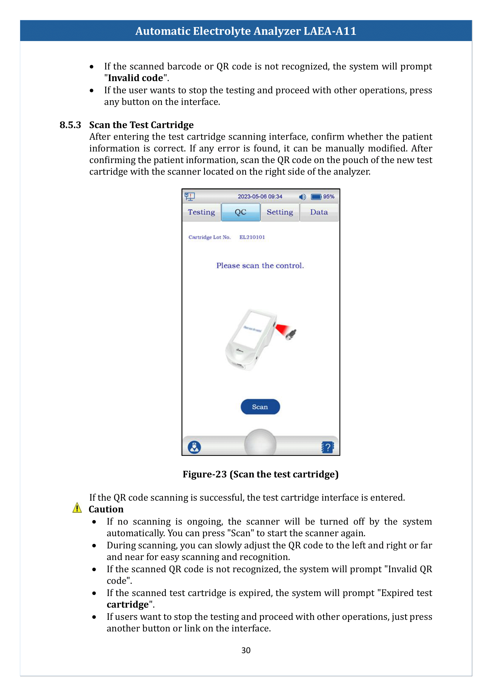 Automatic Electrolyte Analyzer LAEA-A11 Manual
