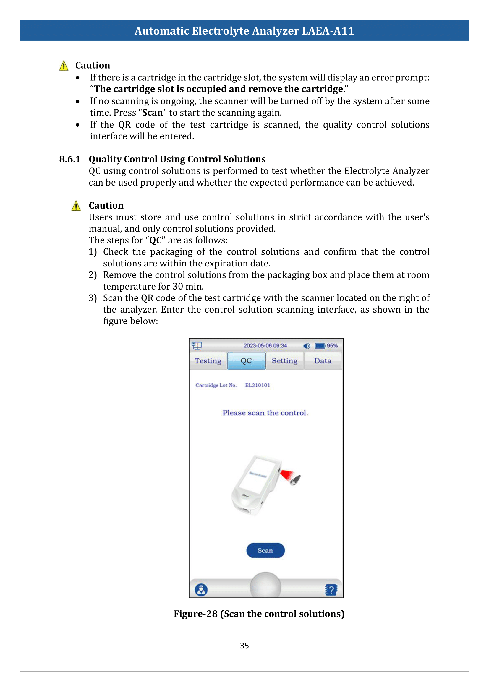 Automatic Electrolyte Analyzer LAEA-A11 Manual