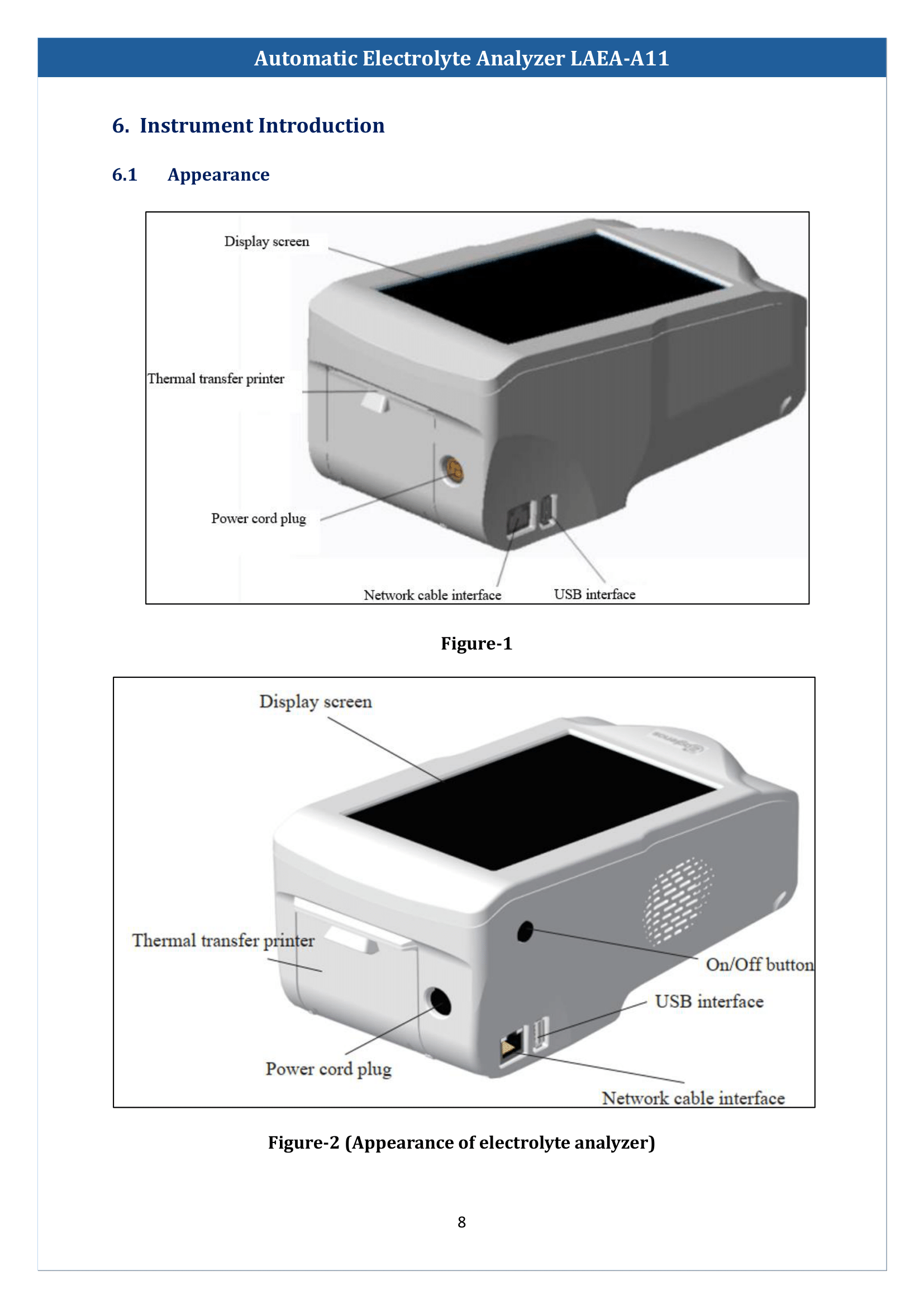 Automatic Electrolyte Analyzer LAEA-A11 Manual