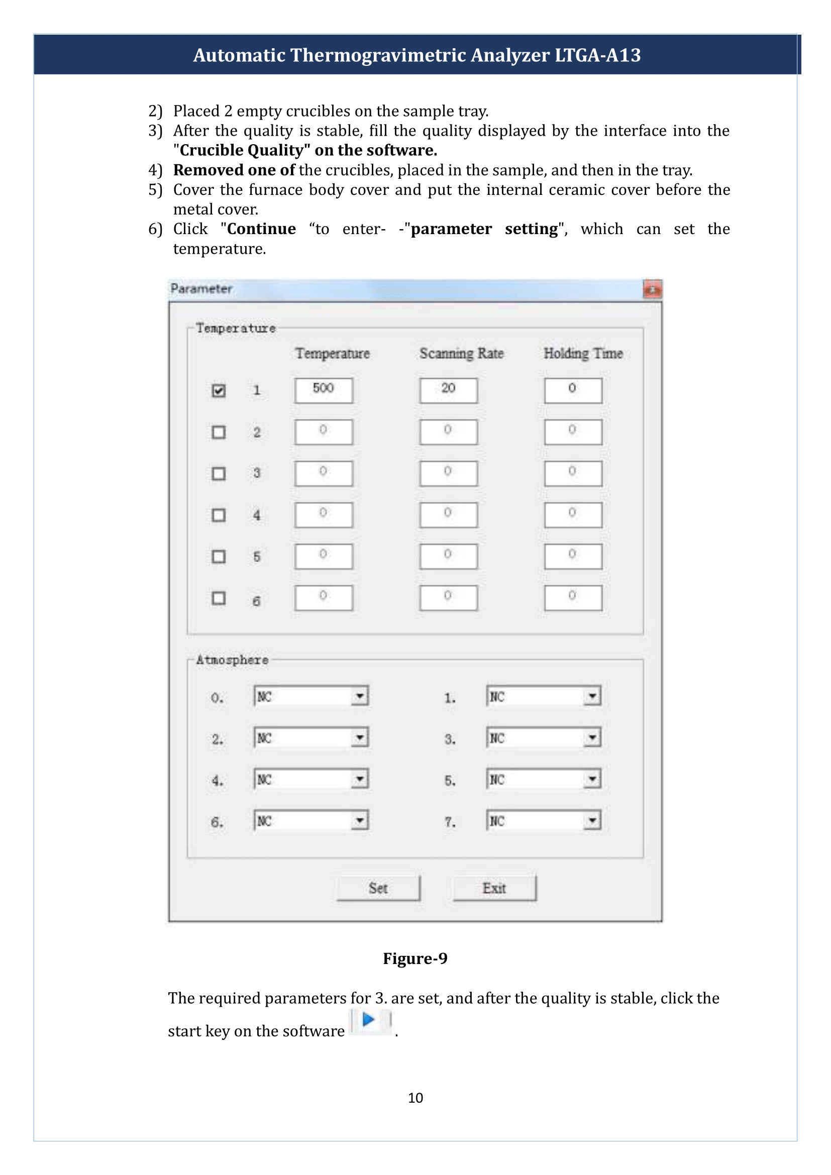 Automatic Thermogravimetric Analyzer LTGA-A13 Manual