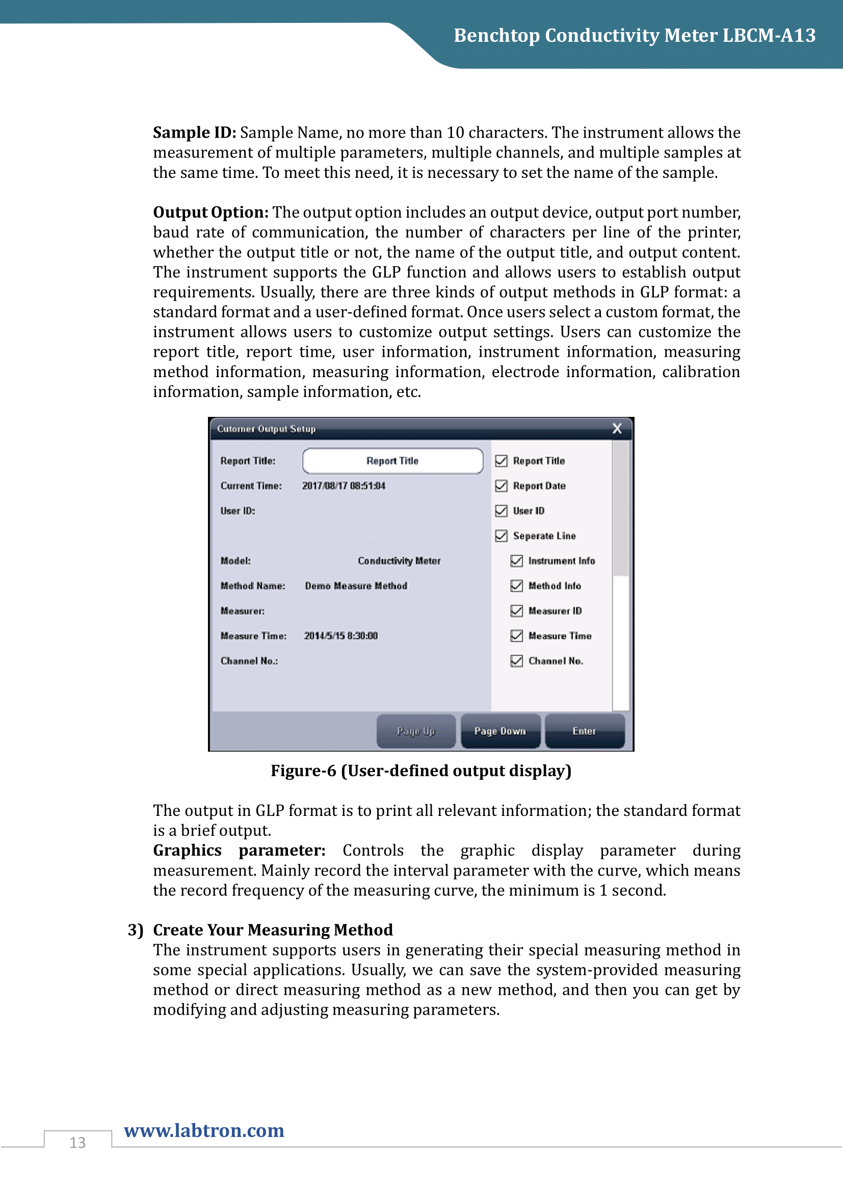 Benchtop Conductivity Meter LBCM-A13 Manual