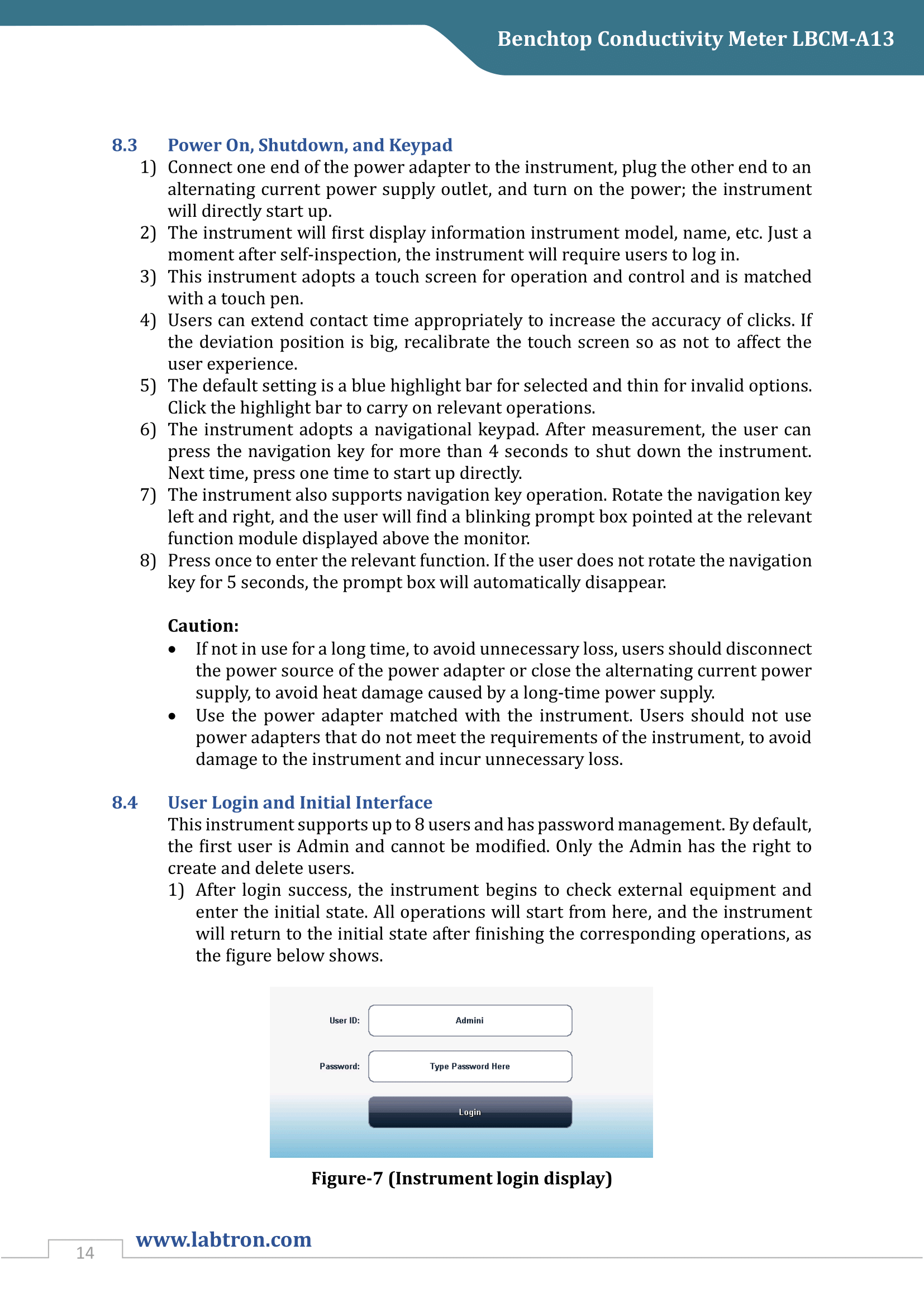 Benchtop Conductivity Meter LBCM-A13 Manual