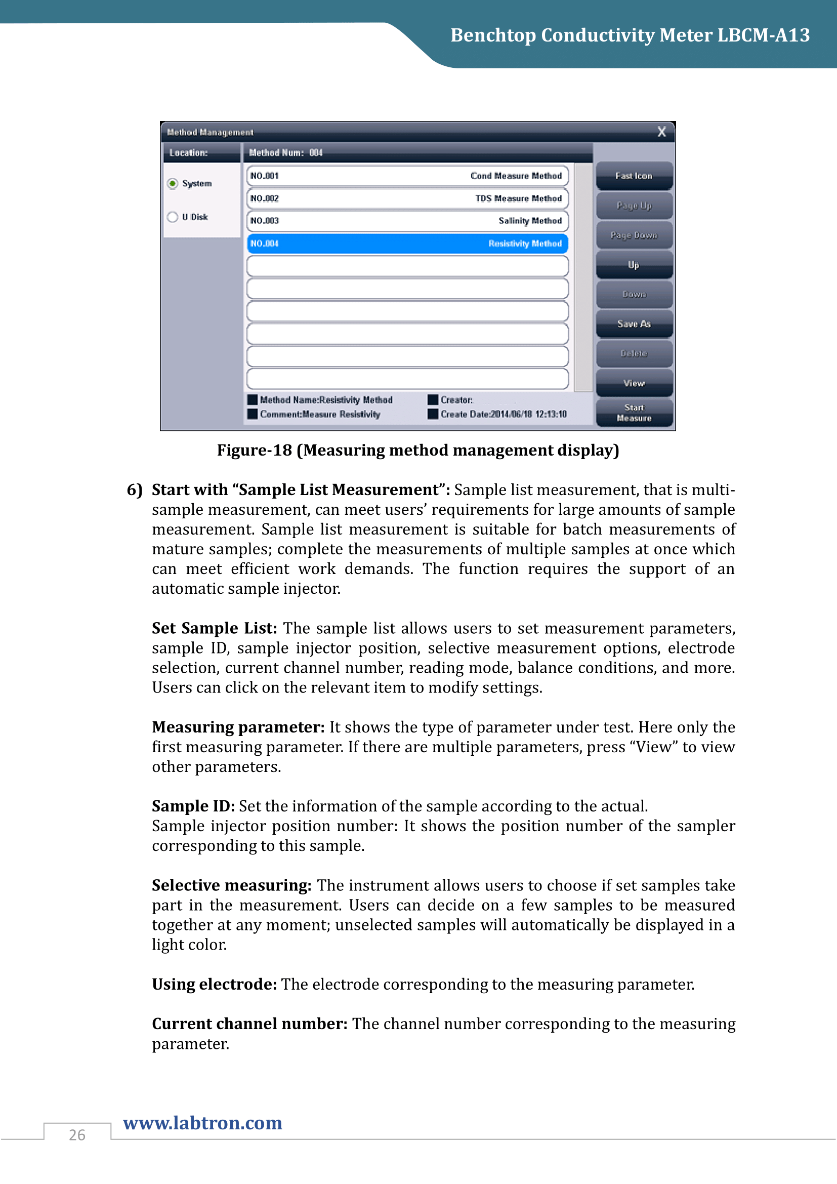 Benchtop Conductivity Meter LBCM-A13 Manual