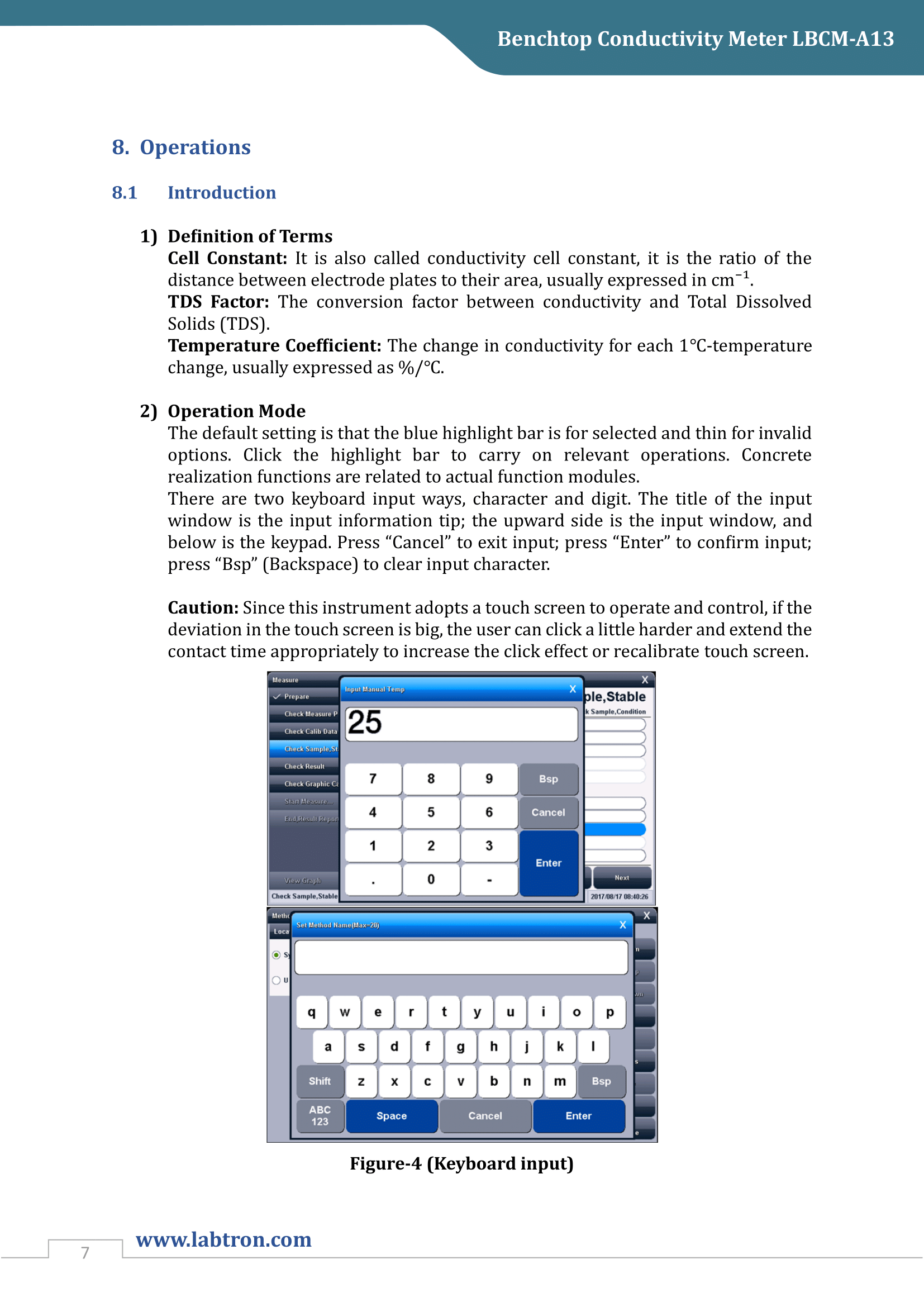Benchtop Conductivity Meter LBCM-A13 Manual