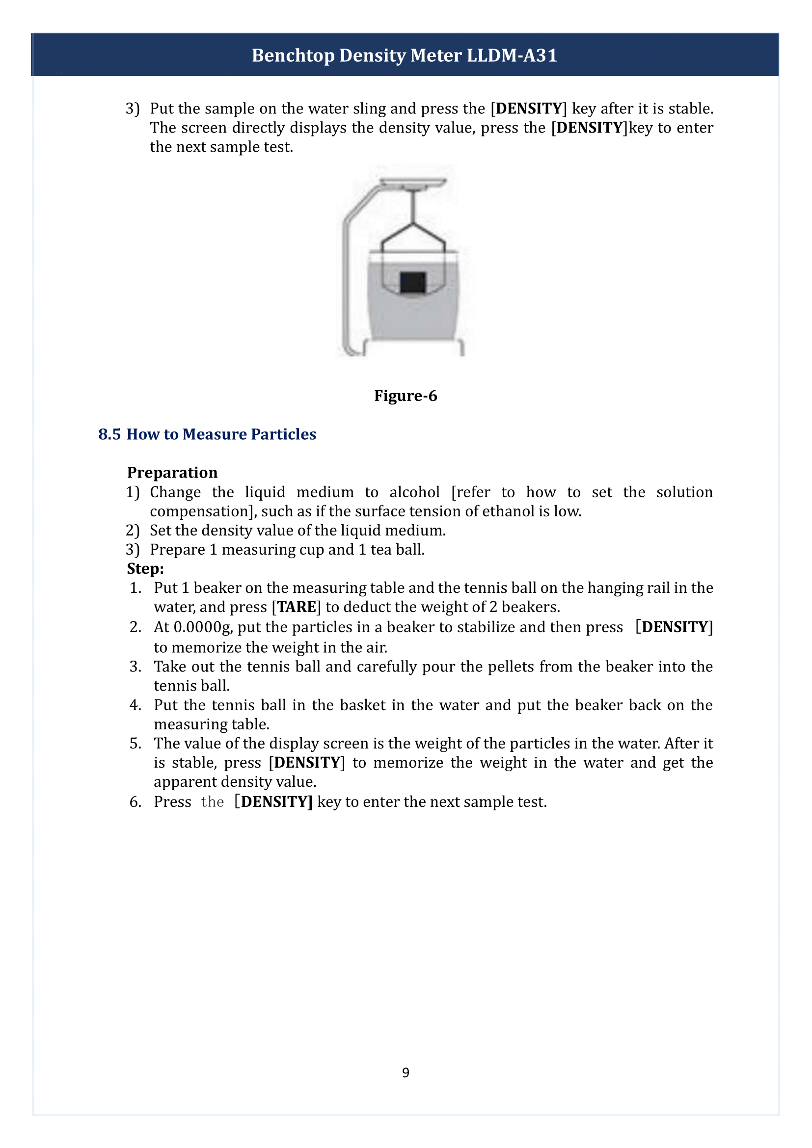 Benchtop Density Meter LLDM-A31 Manual