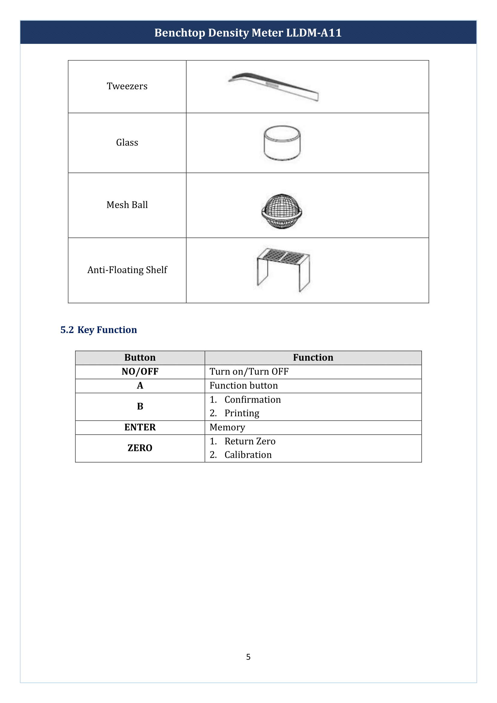 Benchtop Density Meter LLDM-A11 Manual