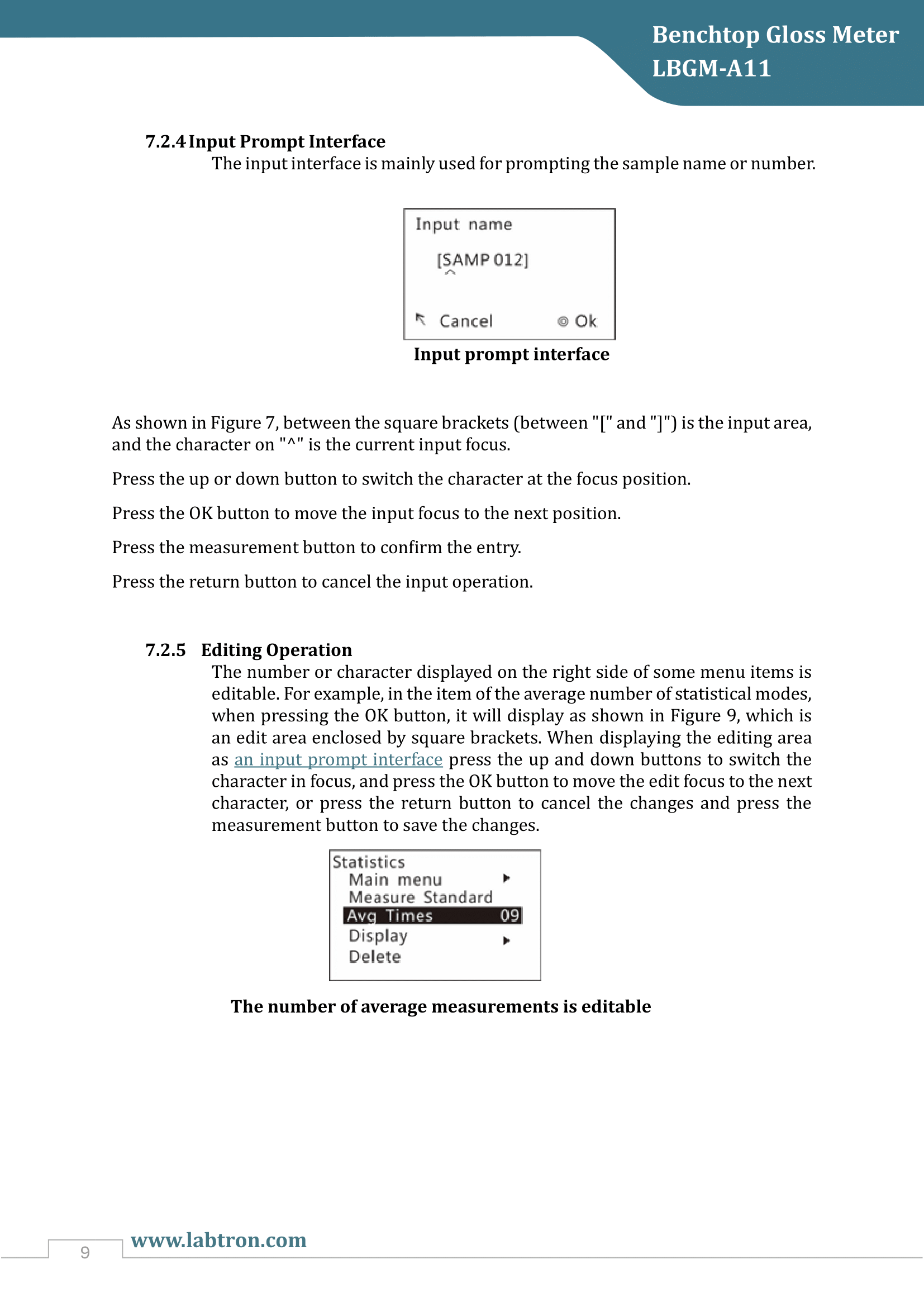 Benchtop Gloss Meter LBGM-A11 Manual