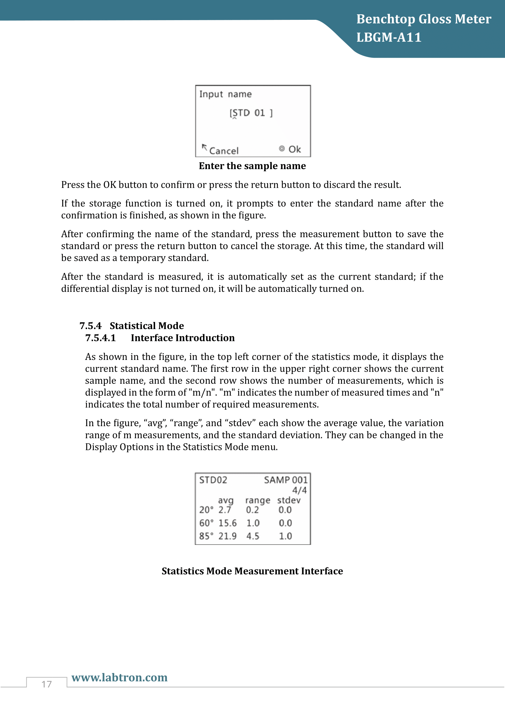 Benchtop Gloss Meter LBGM-A11 Manual