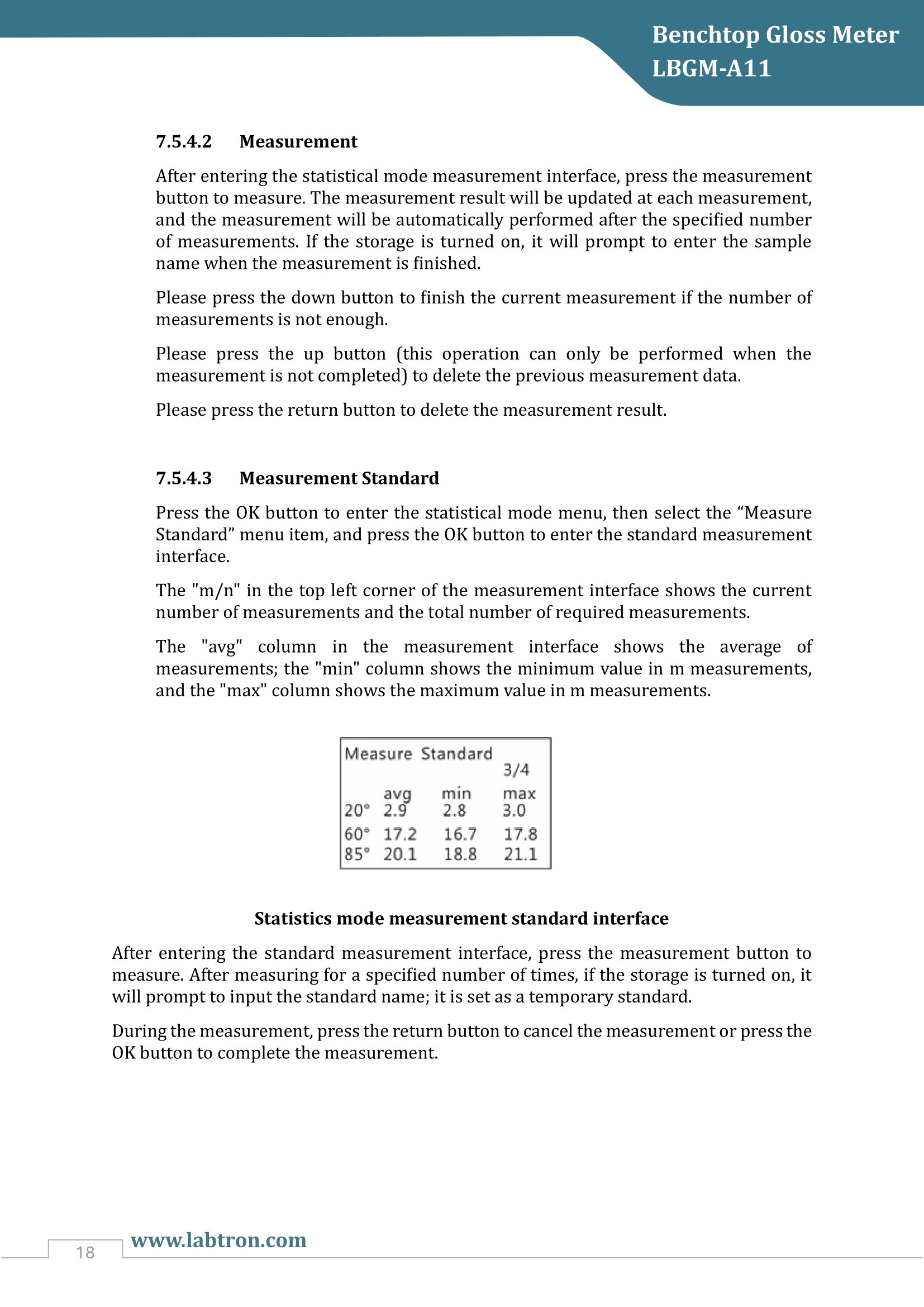 Benchtop Gloss Meter LBGM-A11 Manual
