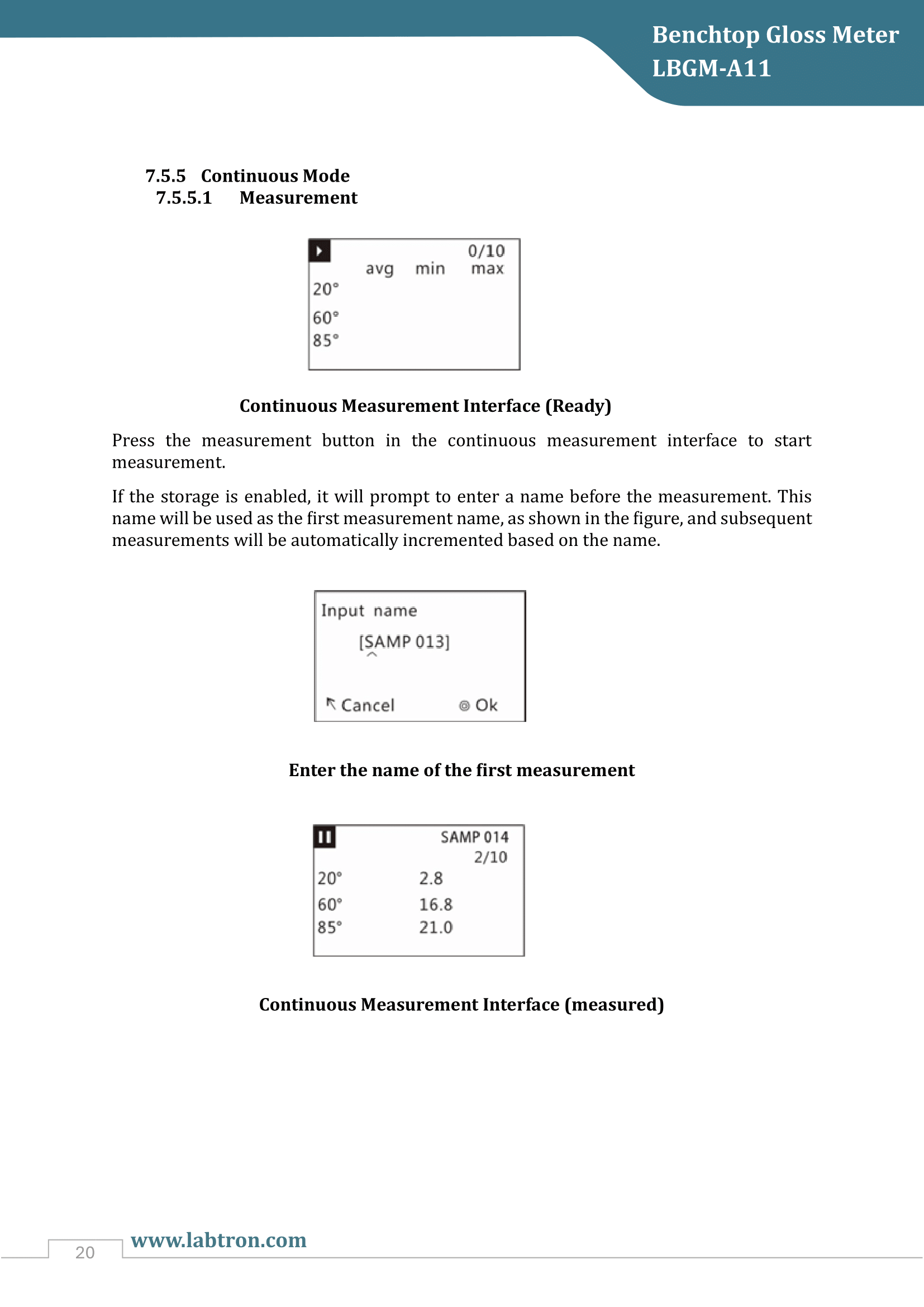 Benchtop Gloss Meter LBGM-A11 Manual