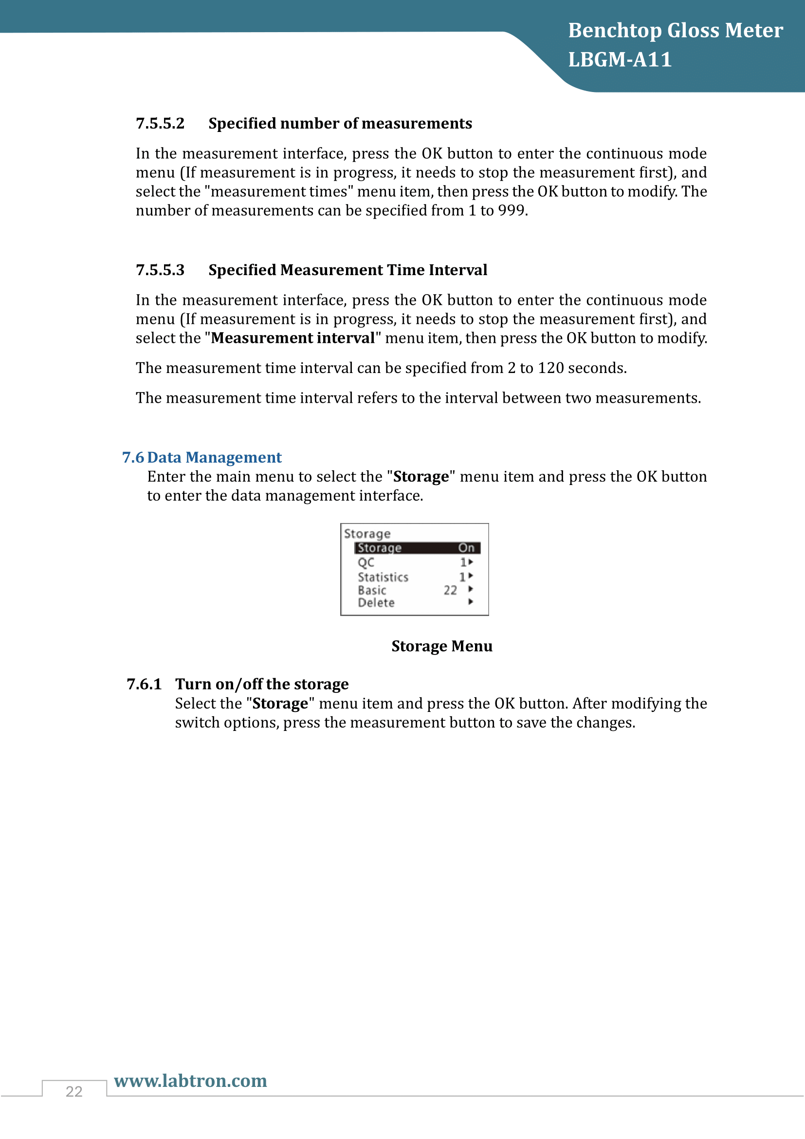 Benchtop Gloss Meter LBGM-A11 Manual