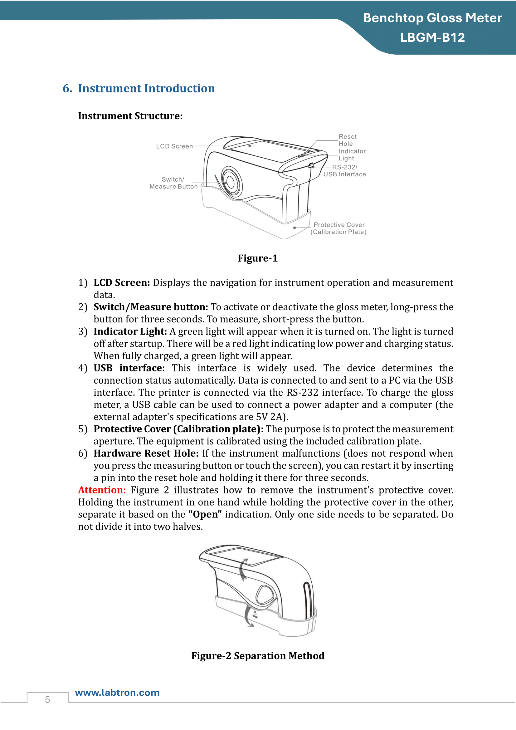 Benchtop Gloss Meter LBGM-B12 Manual