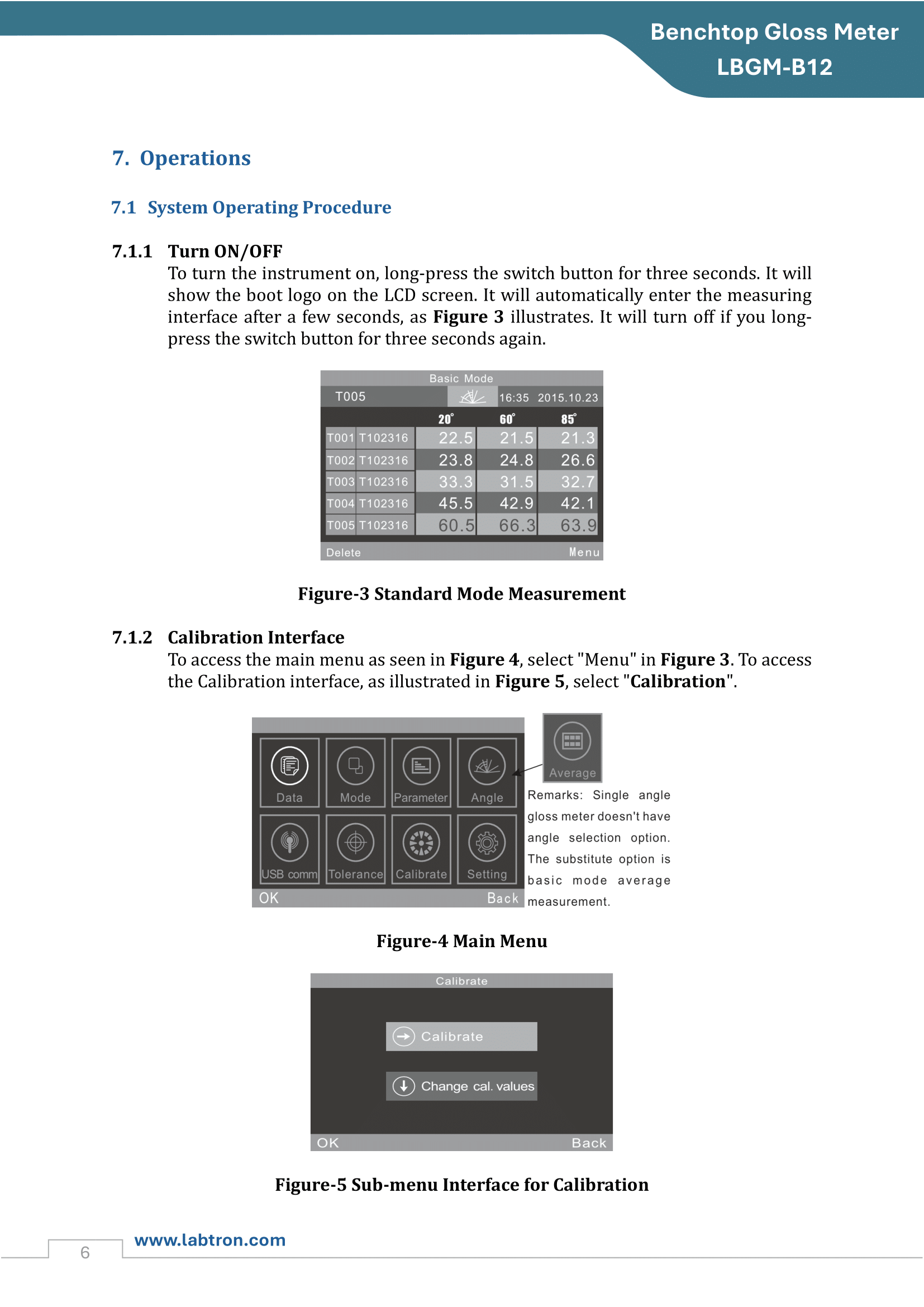 Benchtop Gloss Meter LBGM-B12 Manual