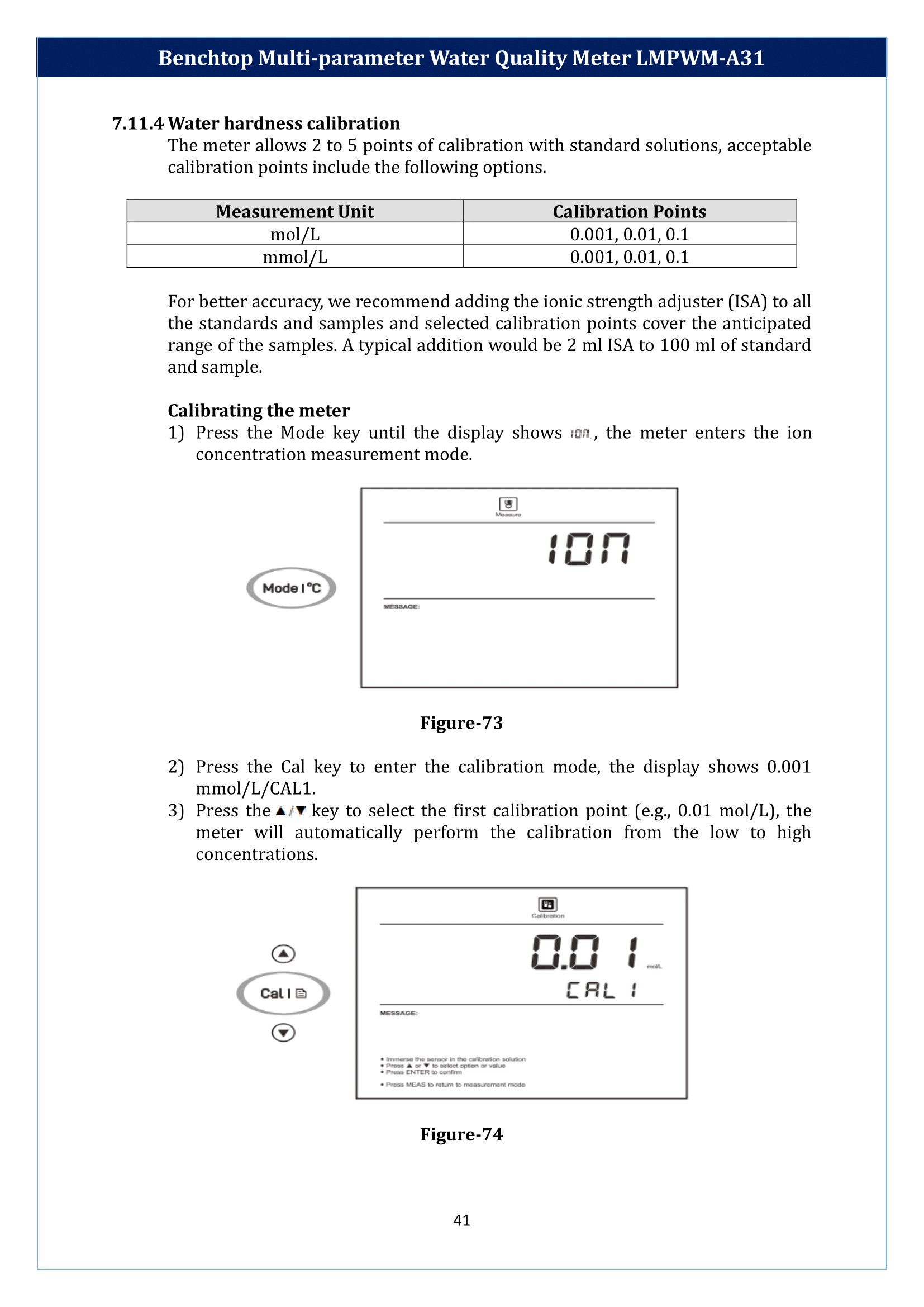 Benchtop Multi-parameter Water Quality Meter LMPWM-A31 Manual