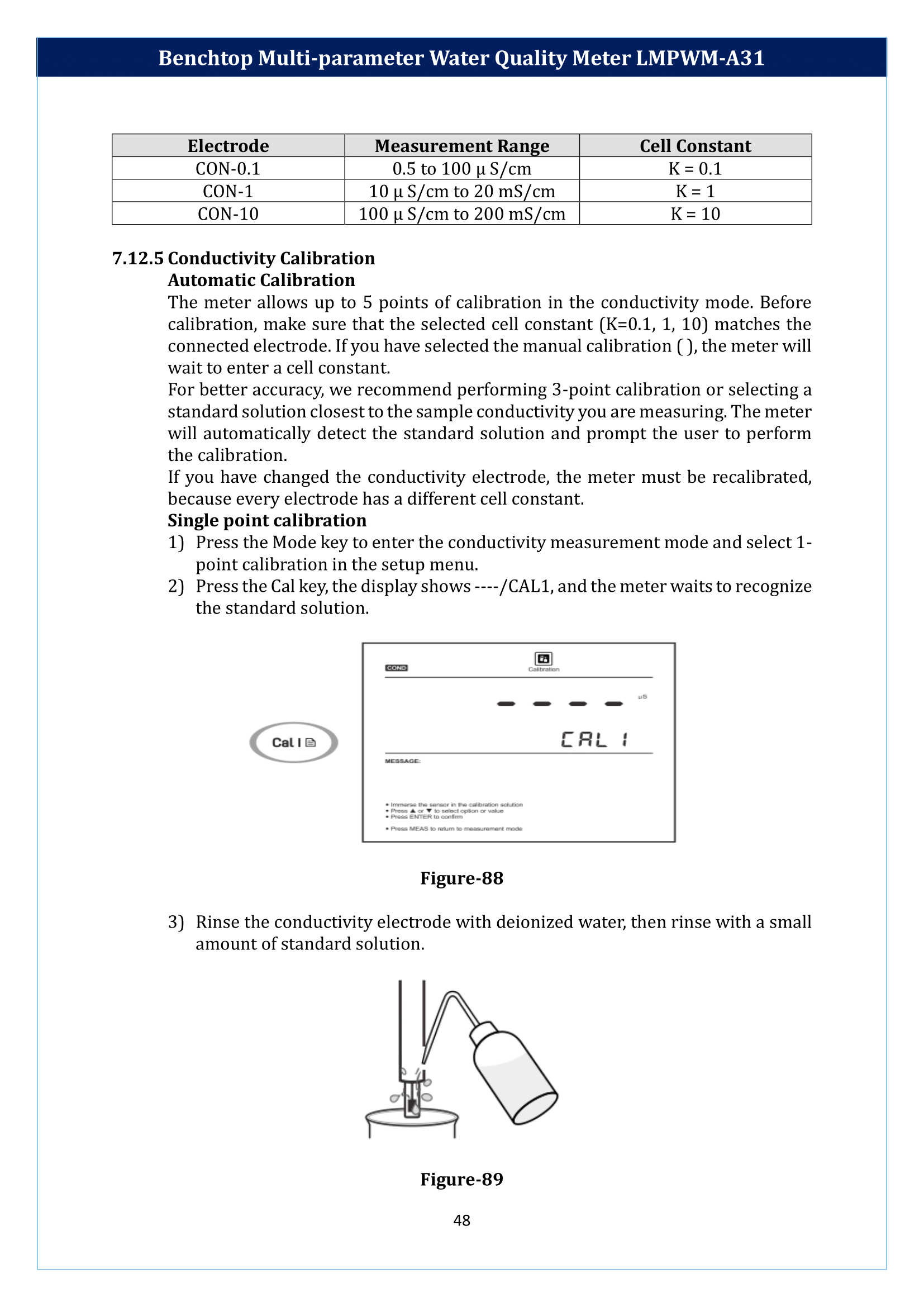 Benchtop Multi-parameter Water Quality Meter LMPWM-A31 Manual