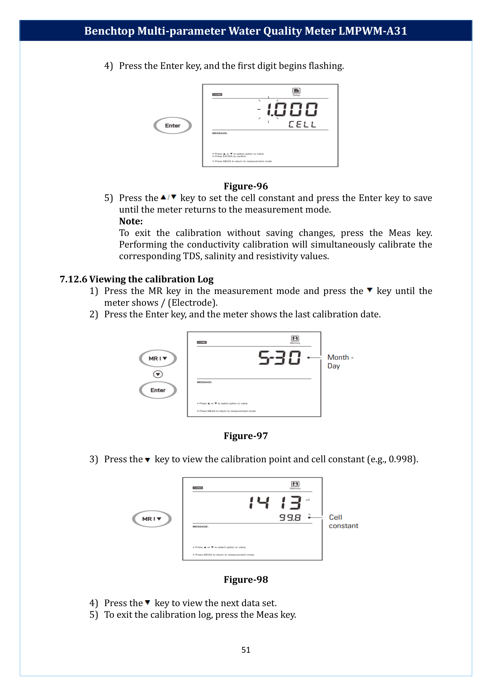 Benchtop Multi-parameter Water Quality Meter LMPWM-A31 Manual