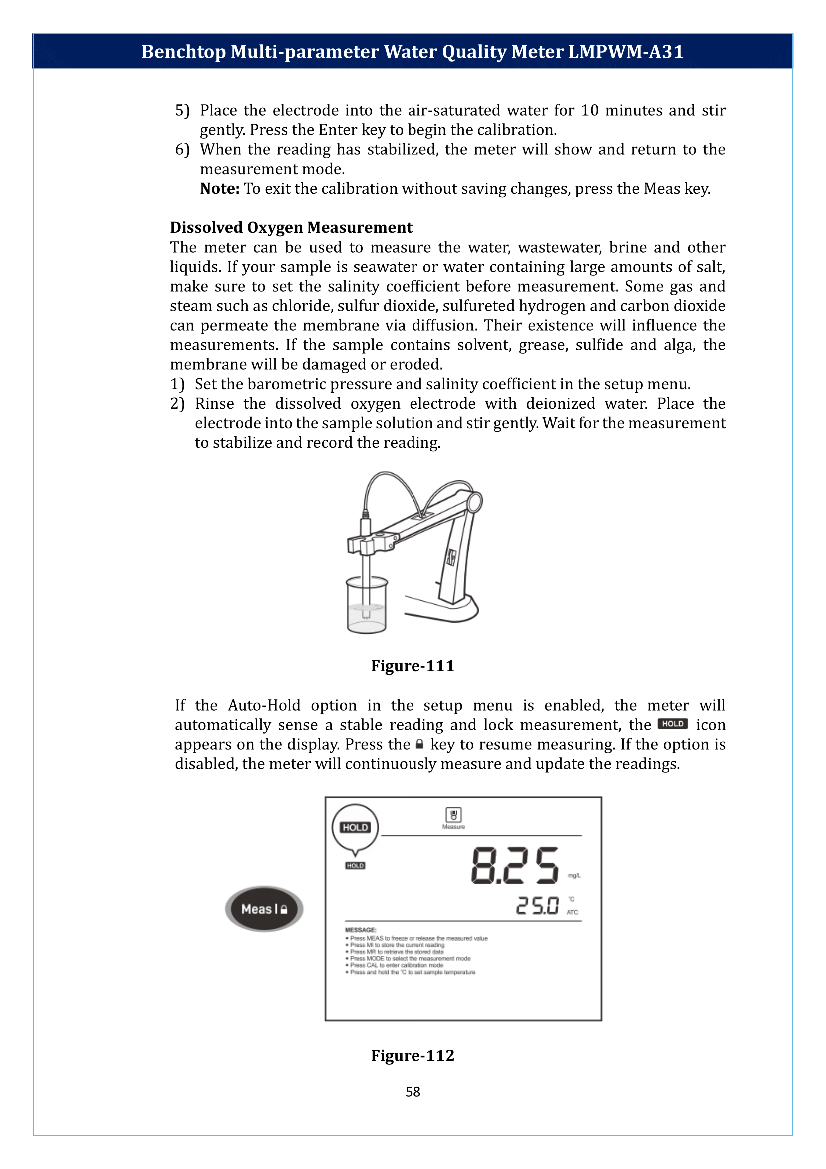 Benchtop Multi-parameter Water Quality Meter LMPWM-A31 Manual