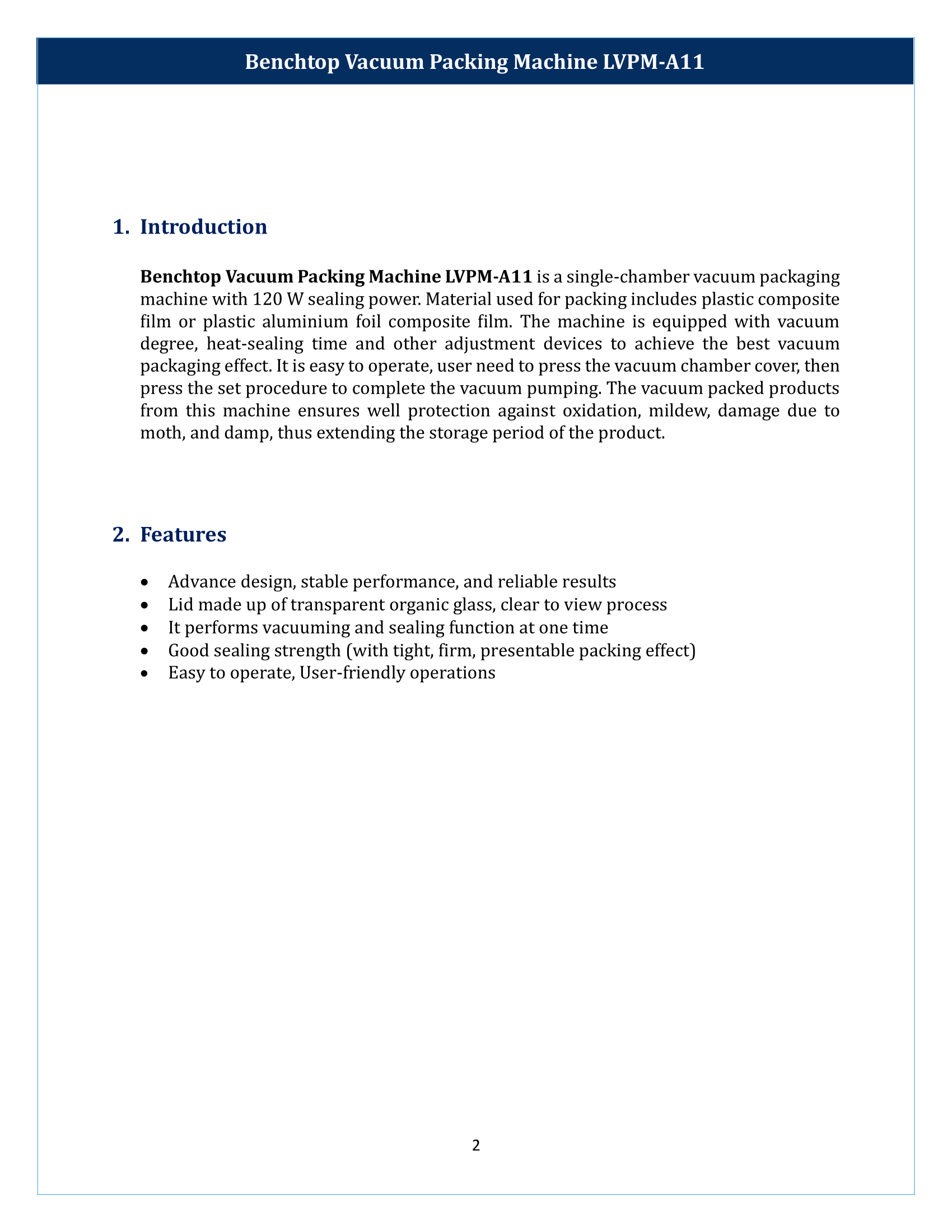 Benchtop Vacuum Packing Machine LVPM-A11 Manual